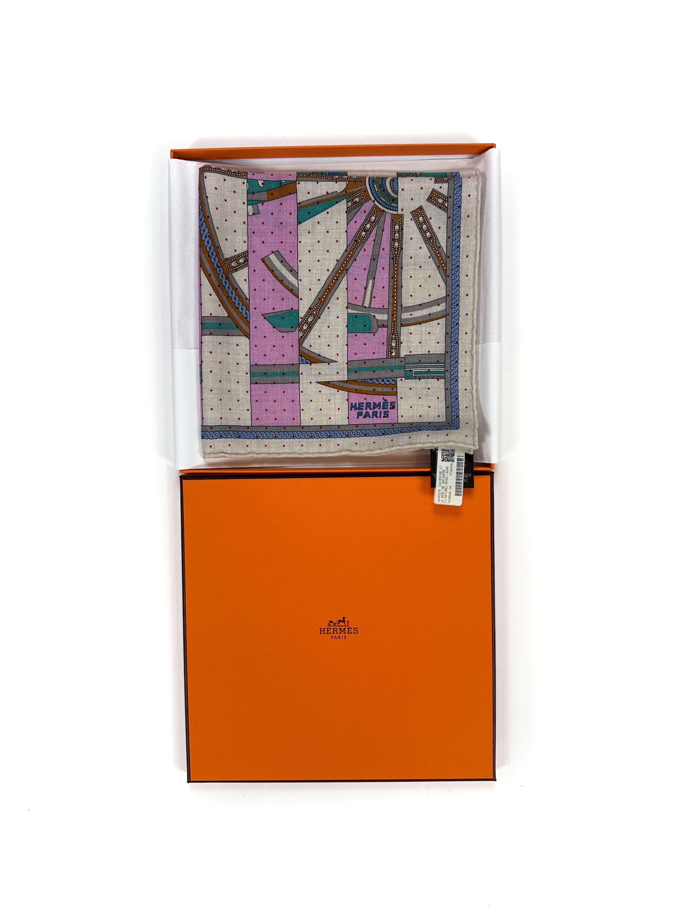 Hermès La Berline Bayadère Cashmere Silk 45