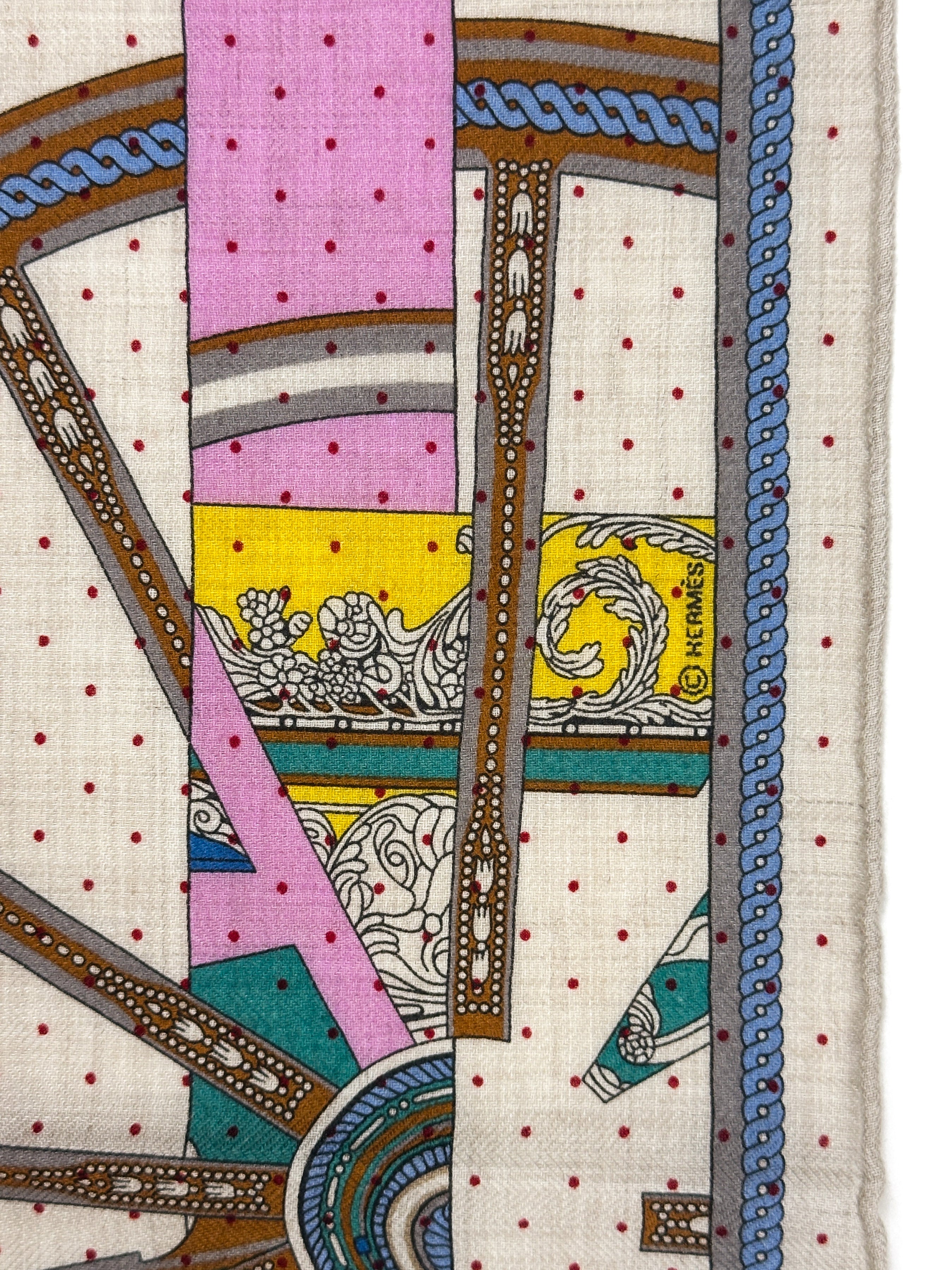 Hermès La Berline Bayadère Cashmere Silk 45