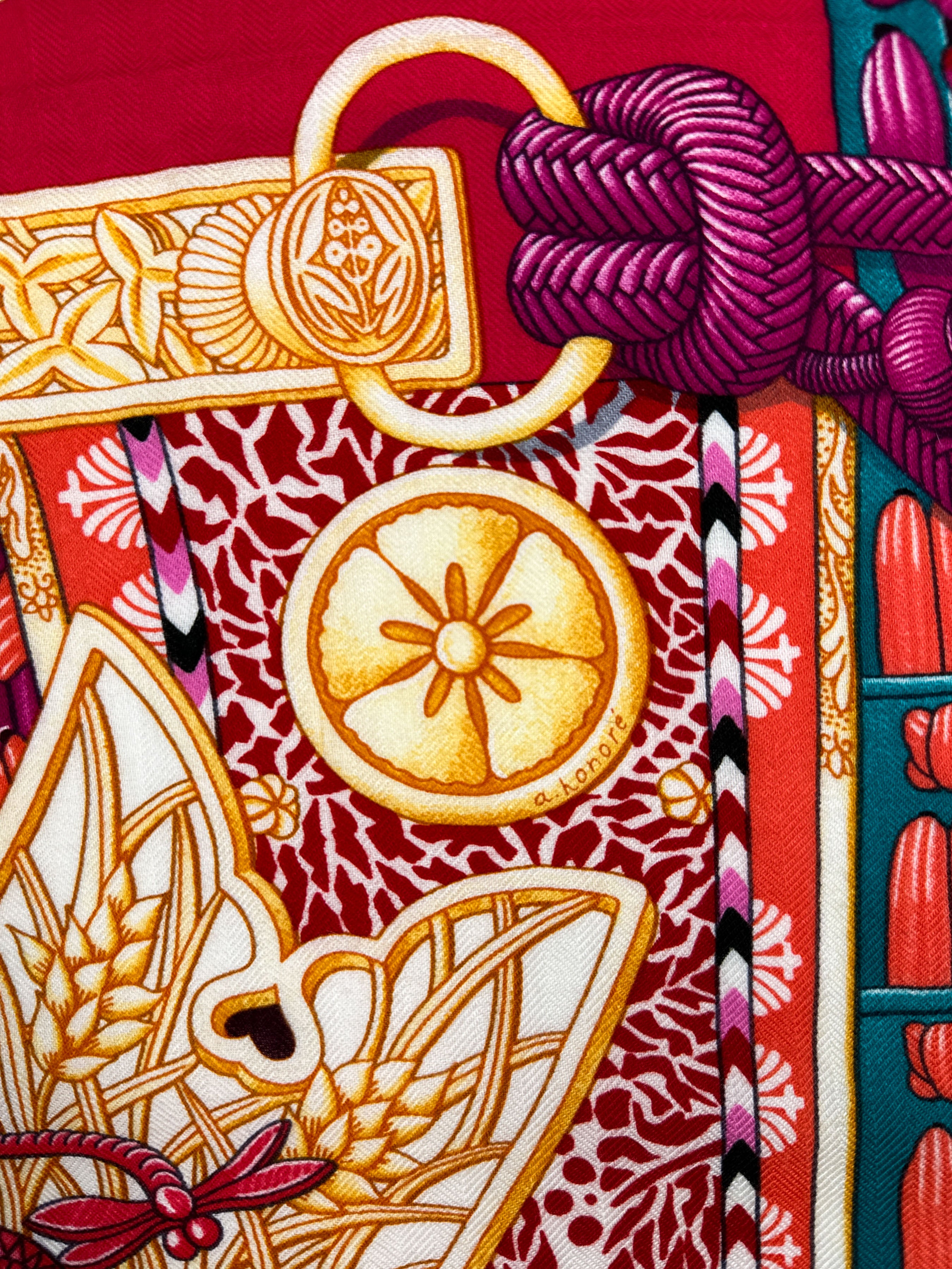 Hermès Parures de Samourais Cashmere Silk 140