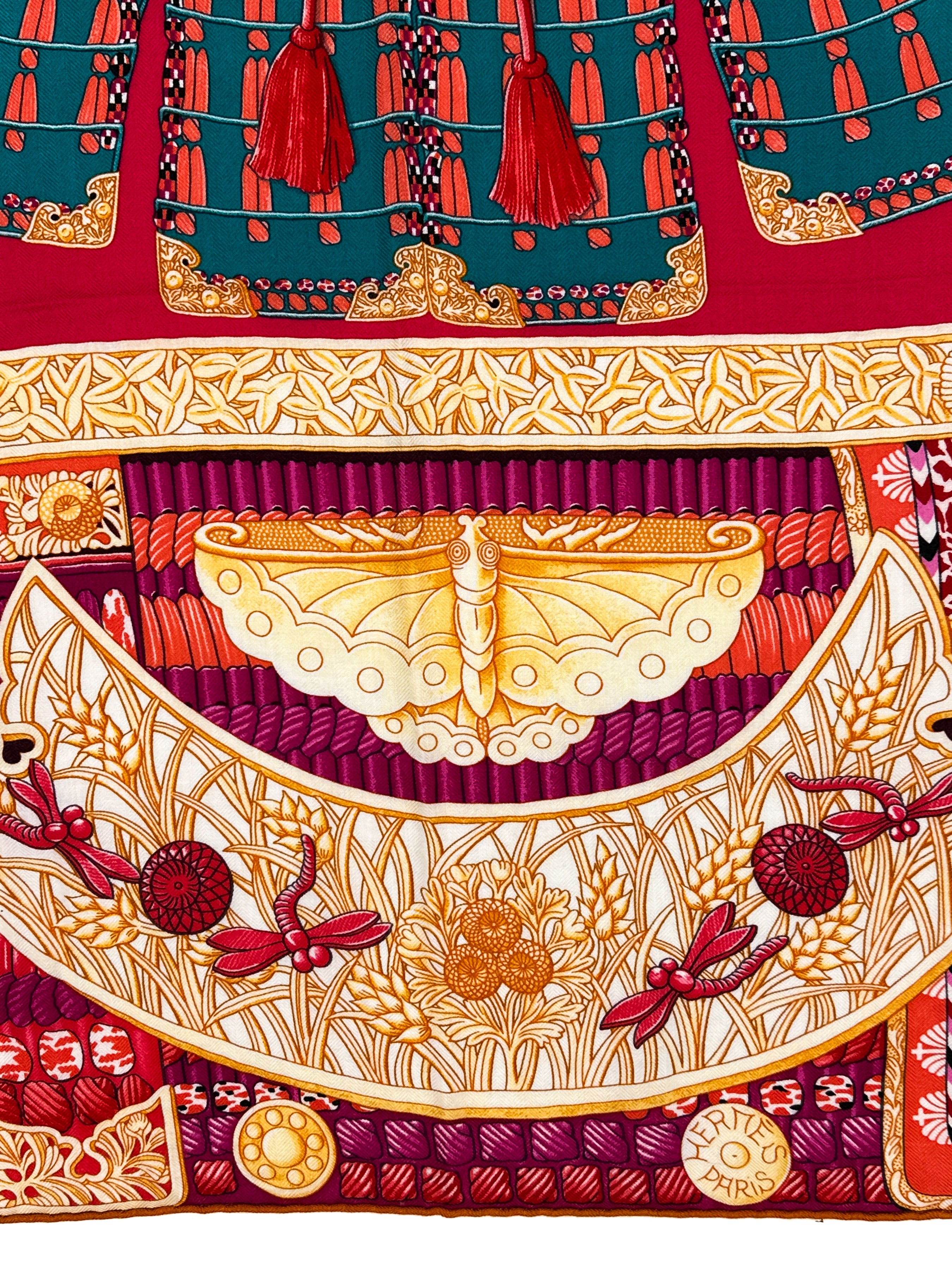 Hermès Parures de Samourais Cashmere Silk 140