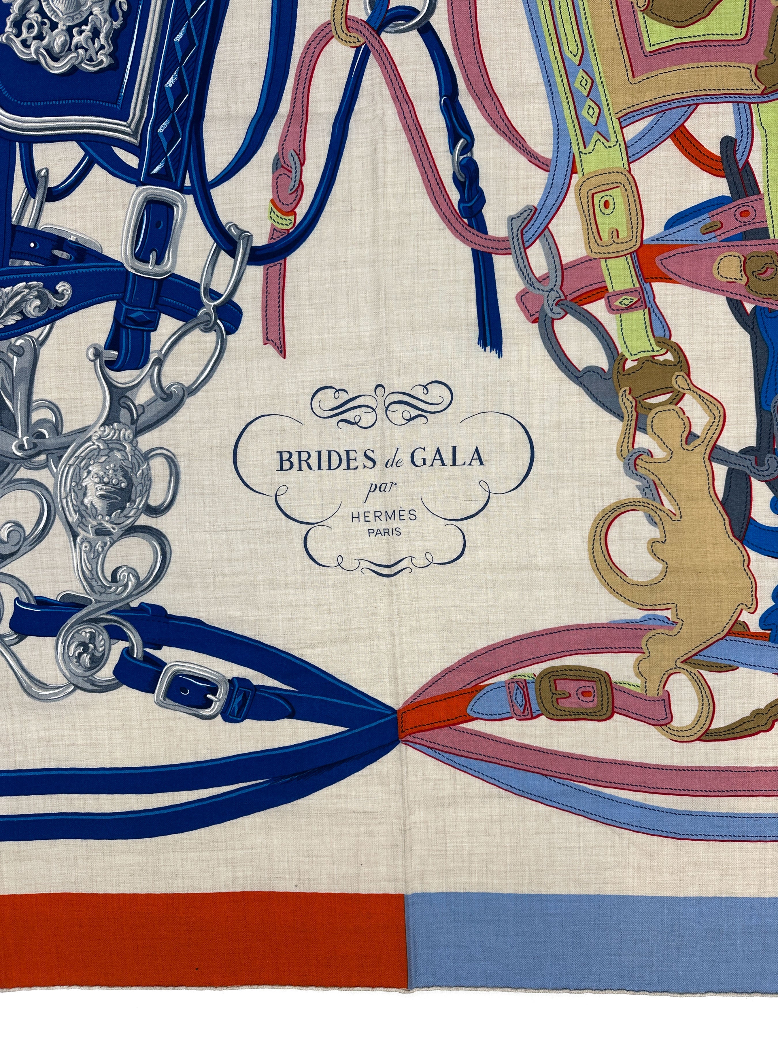 Hermès Brides de Gala Applique Cashmere Silk 140