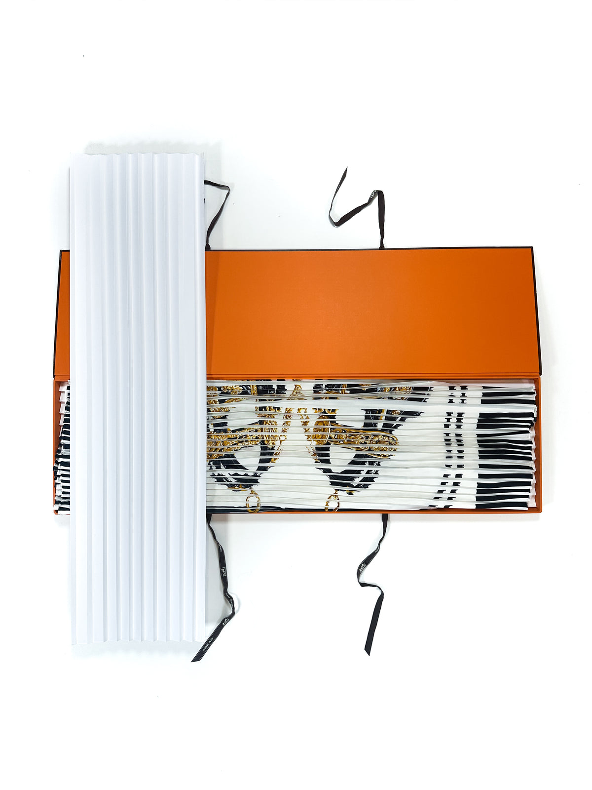 Hermès Exceptional Brides de Gala Bayadere Plissé Shawl