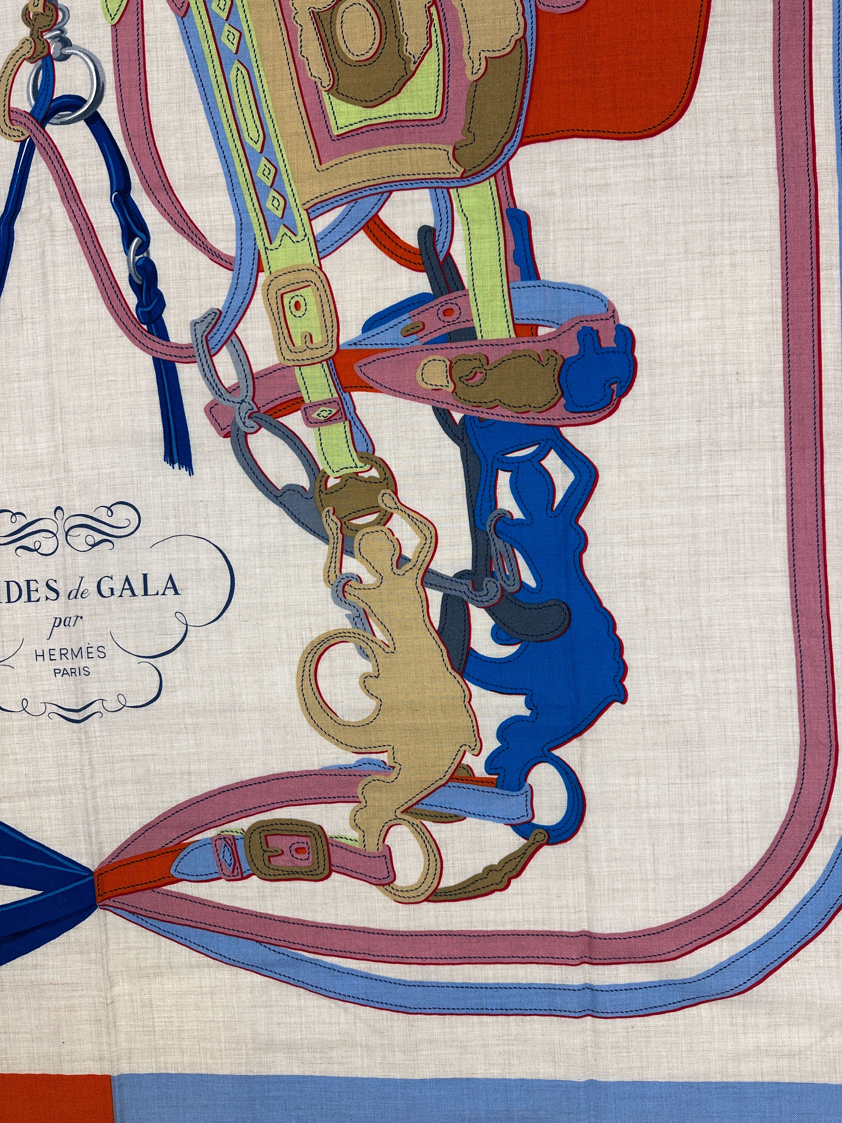 Hermès Brides de Gala Applique Cashmere Silk 140