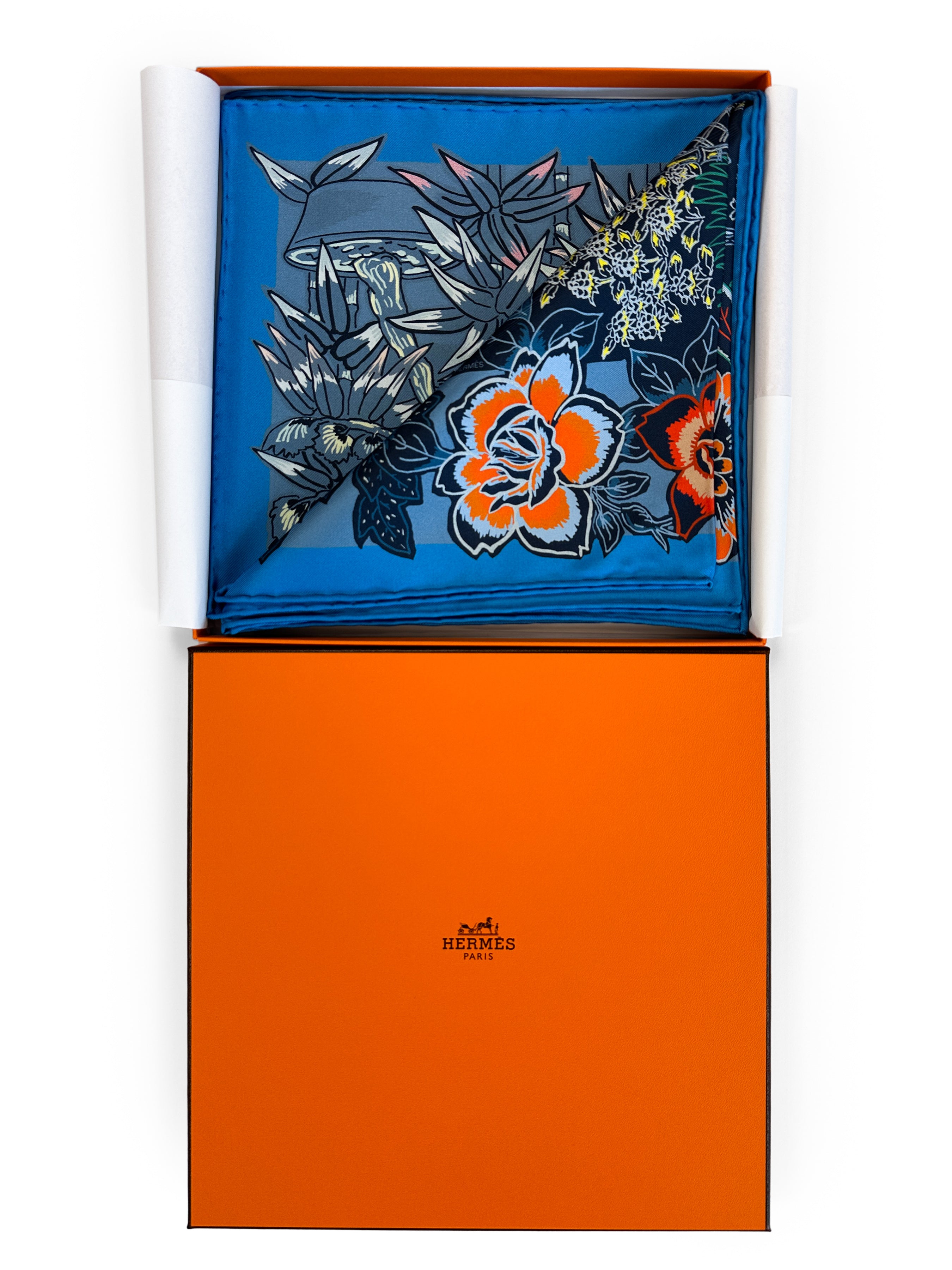 Hermès Mille Feuilles de Soie Double Face 90