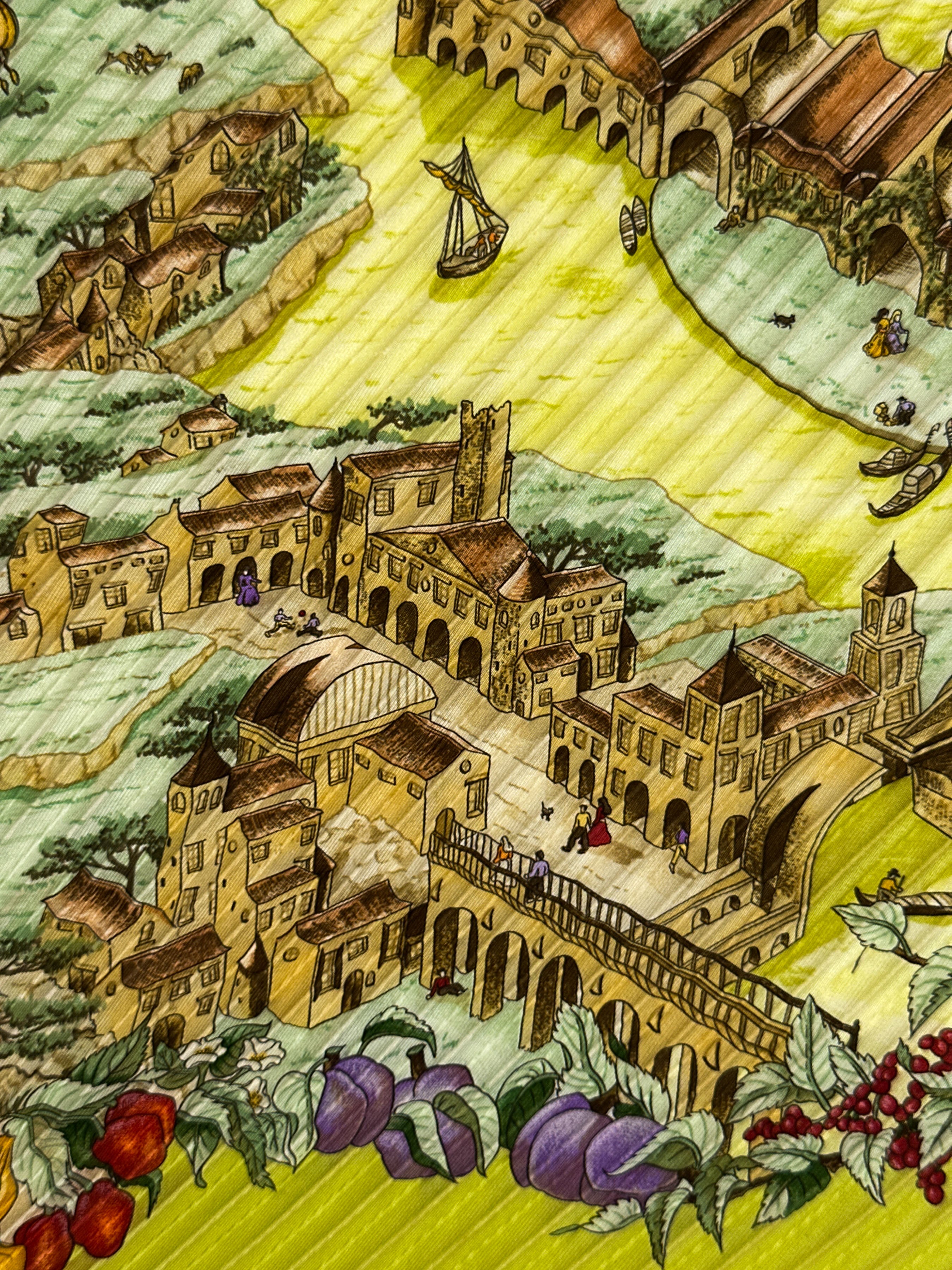 Hermès Au Pays de Cocagne Plissé 90