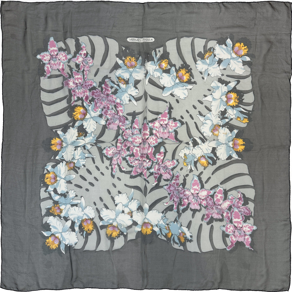Hermès Les Orchidées III Mousseline 110