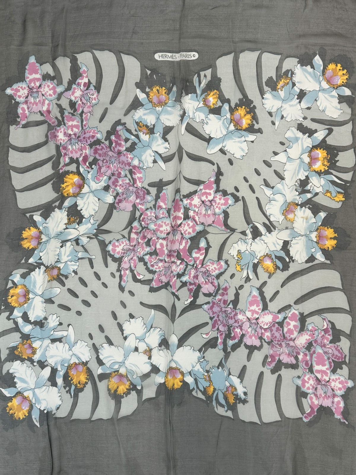 Hermès Les Orchidées III Mousseline 110