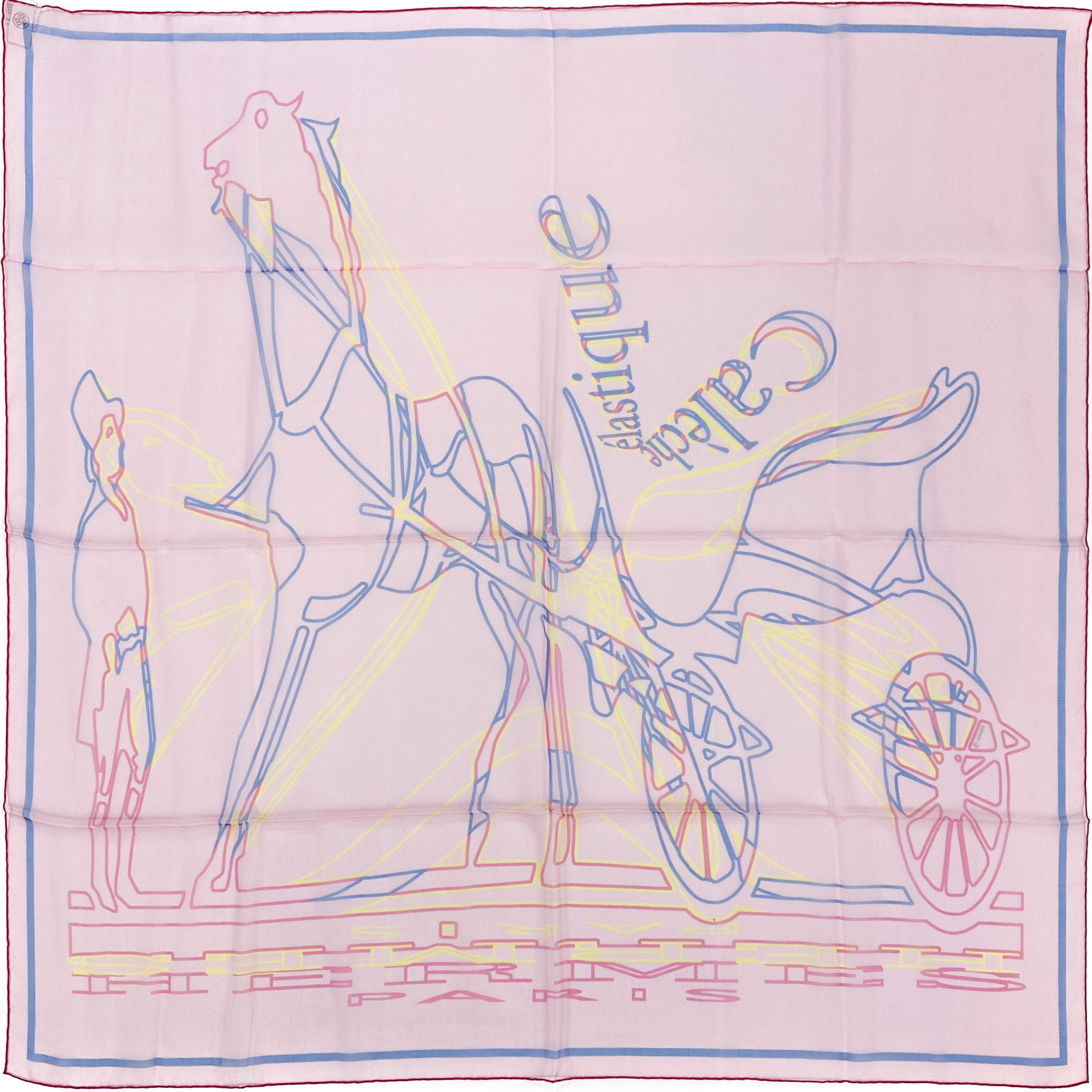 Hermès Calèche élastique Finesse Mousseline 90