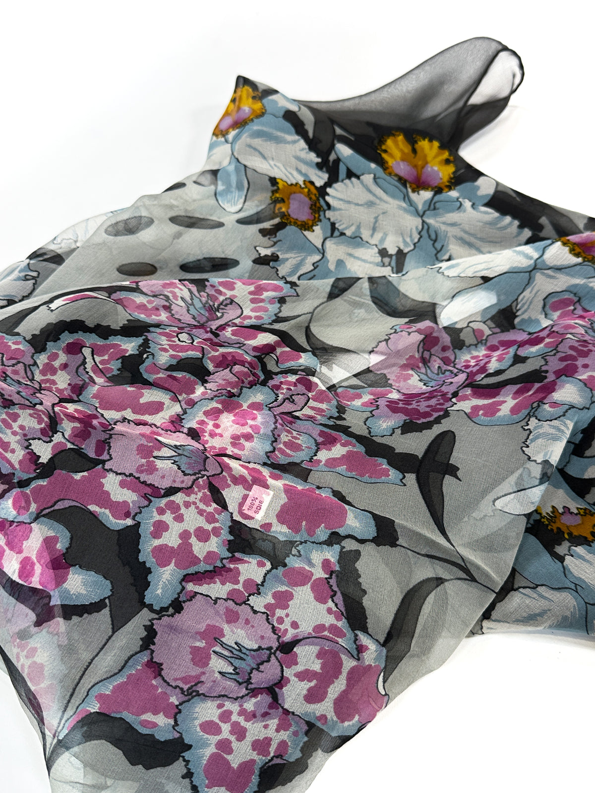 Hermès Les Orchidées III Mousseline 110