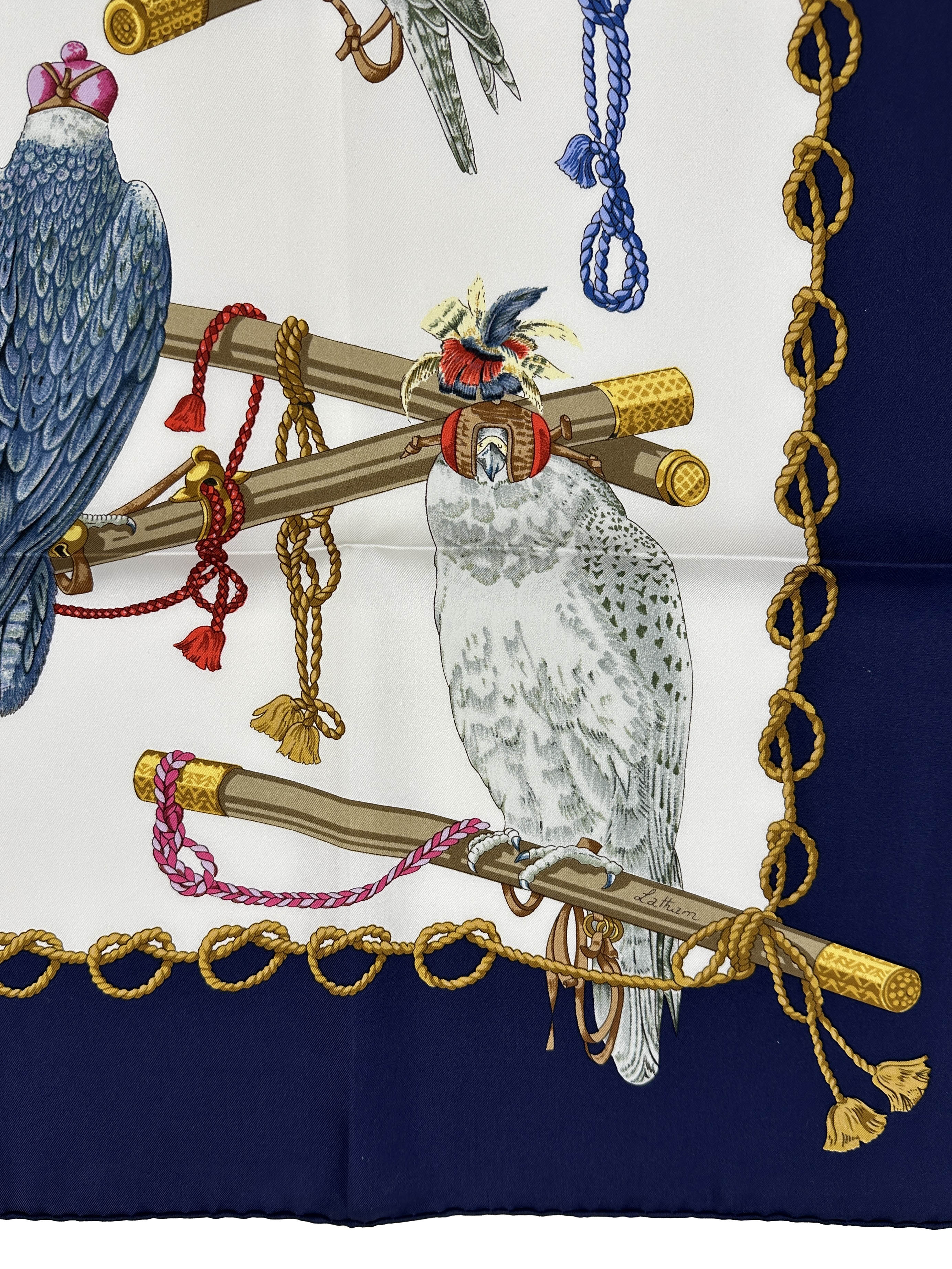 Hermès Les Oiseaux du Roy 90