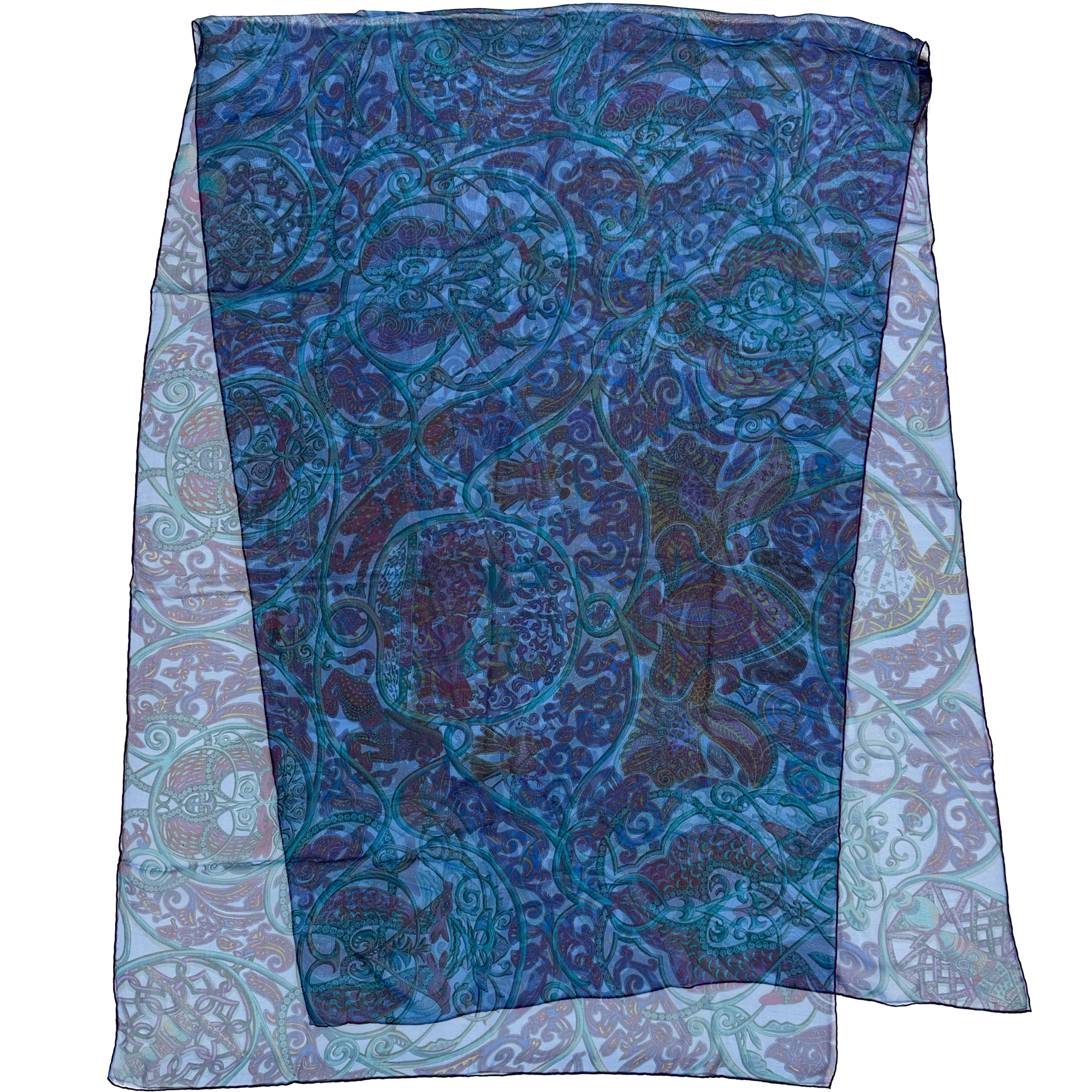 Hermès La Charmante Aux Animaux Mousseline Stole