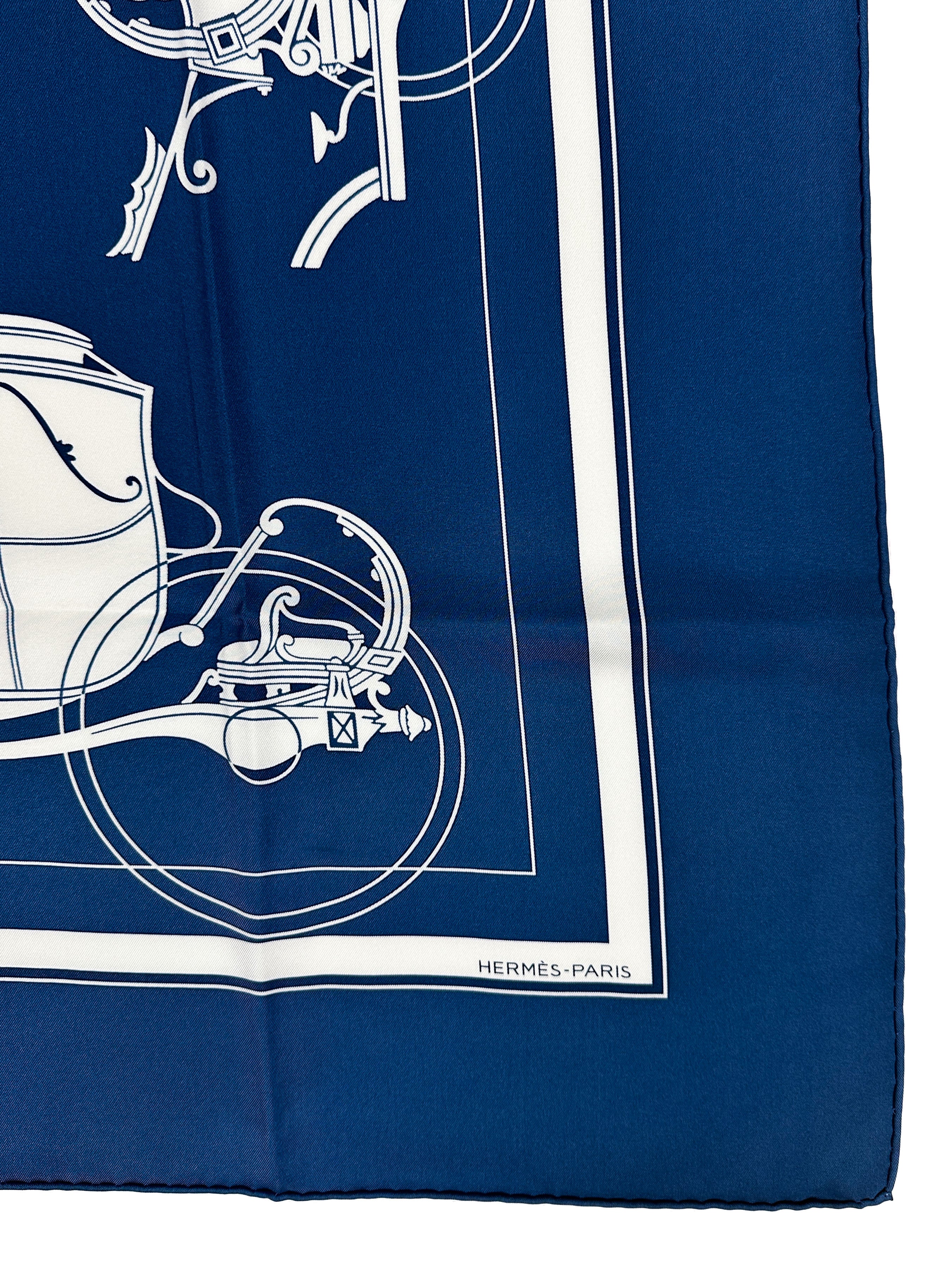 Hermès Hybride Ex-Libris Wool Silk 90