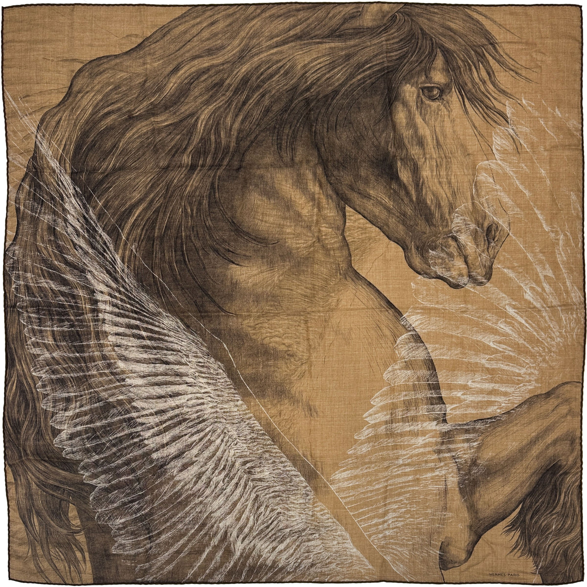Hermès Les Ailes De Pegase Cashmere Silk 100