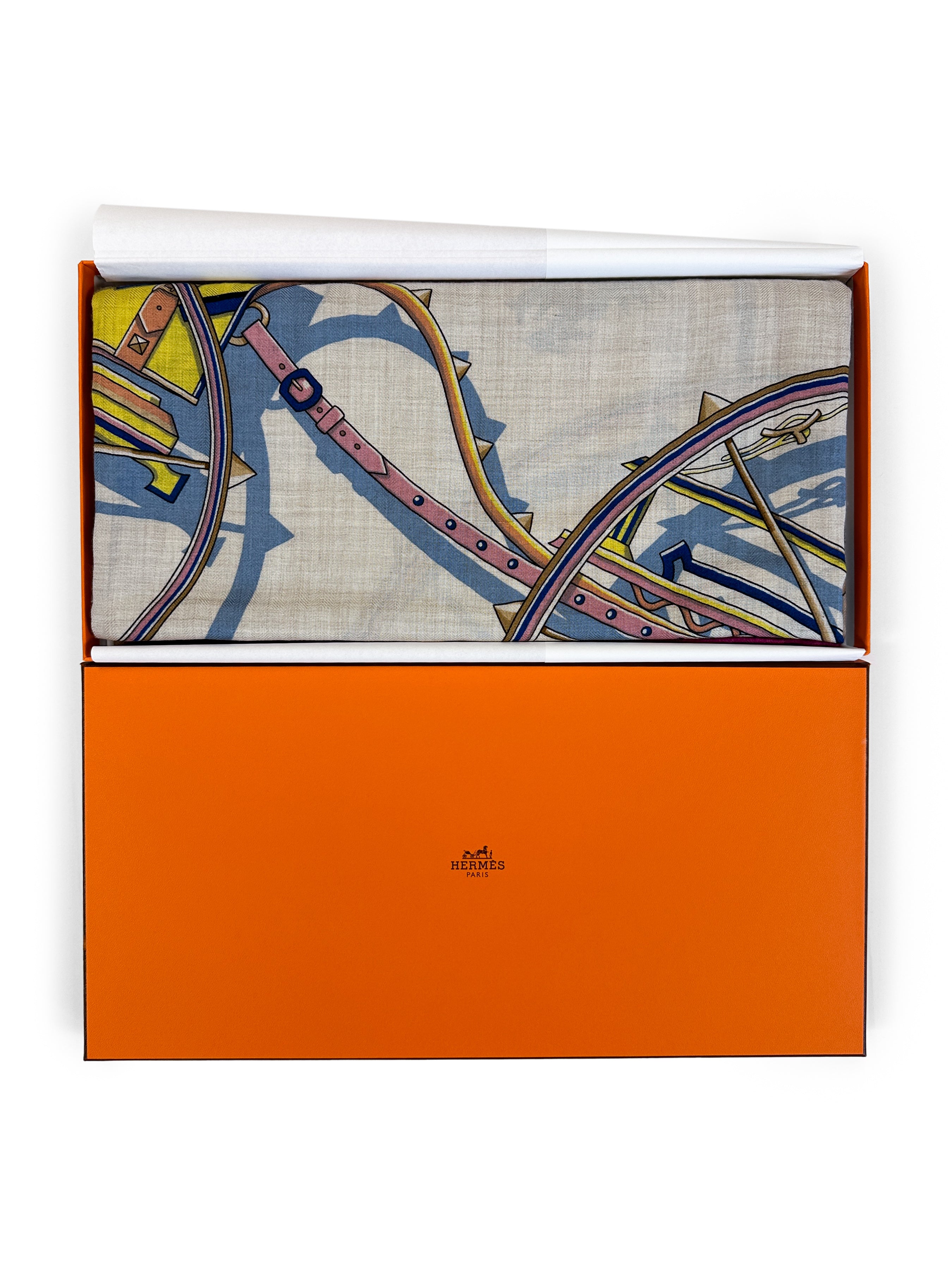 Hermès Voitures en Equilibre Cashmere Silk 140