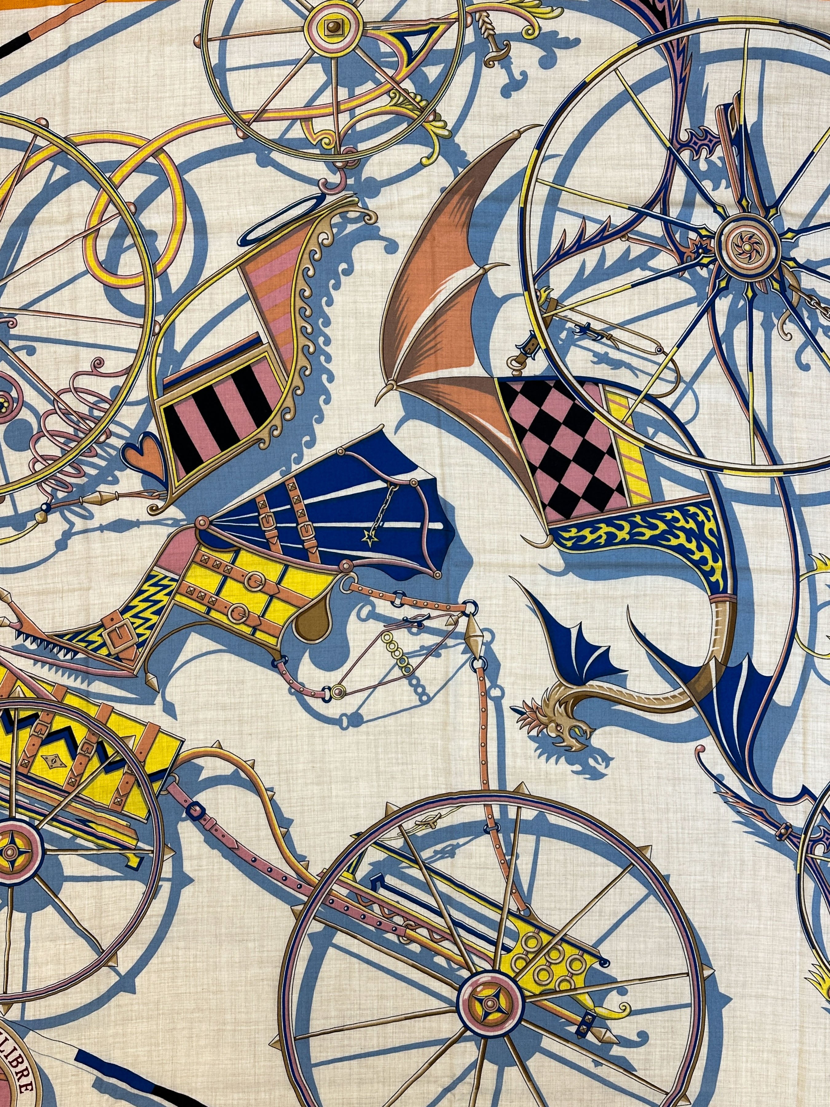 Hermès Voitures en Equilibre Cashmere Silk 140