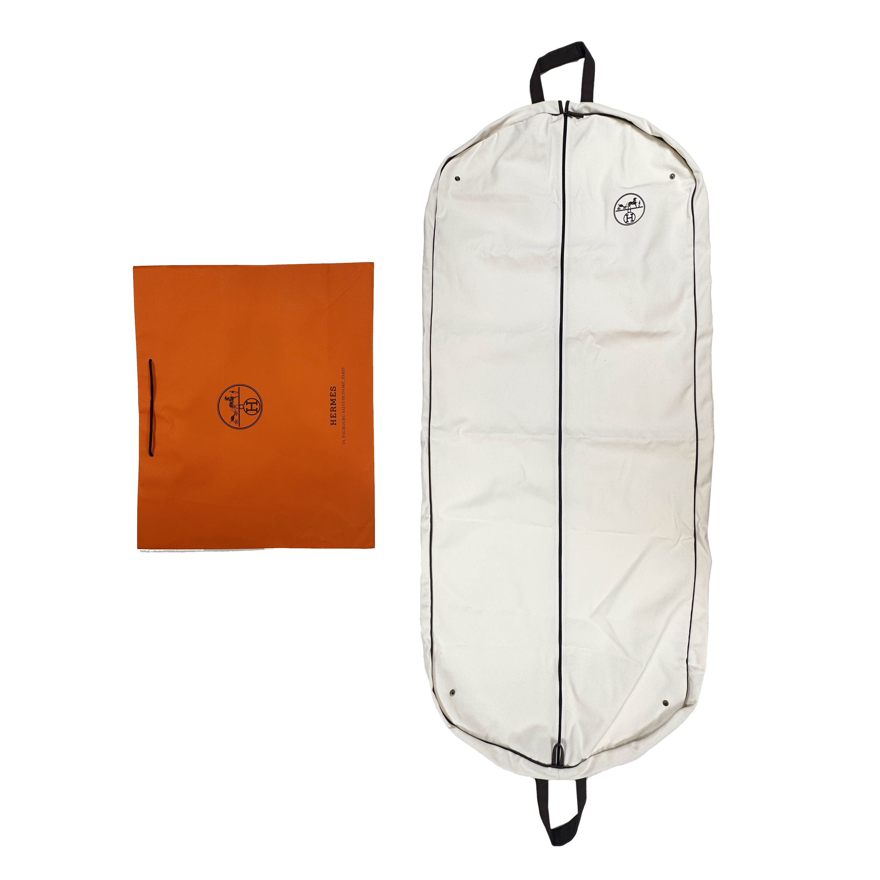 Hermès Full Length Garment Bag with Shopping Bag
