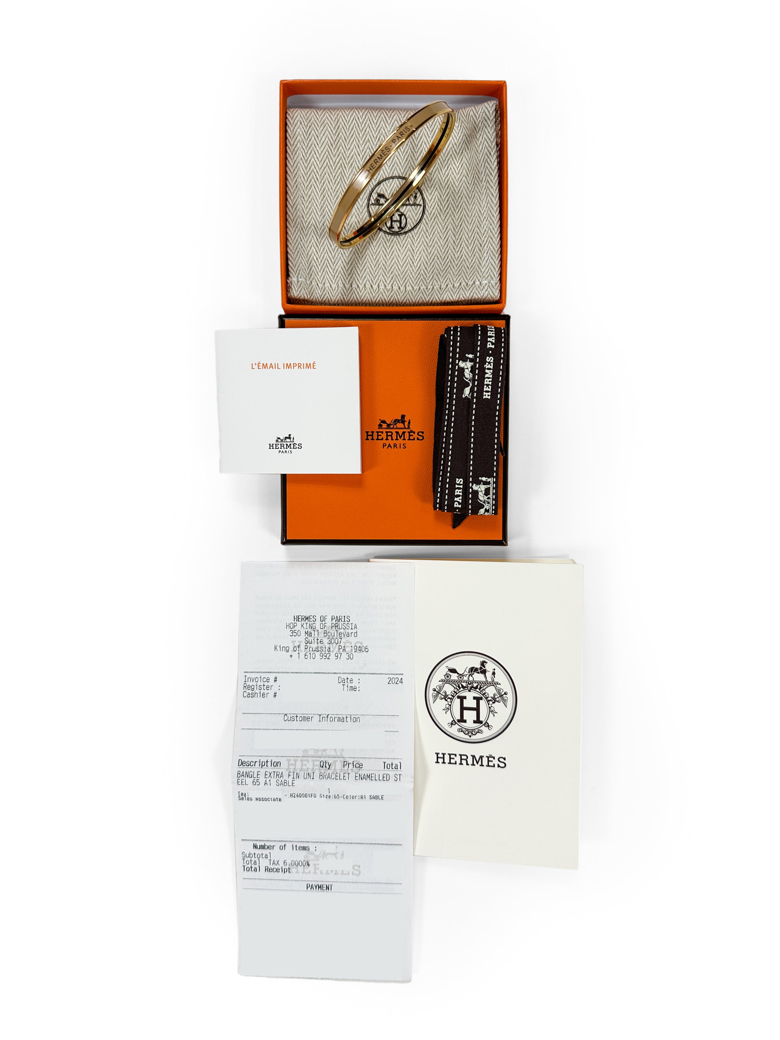 Hermès Uni Extra-Narrow Bangle
