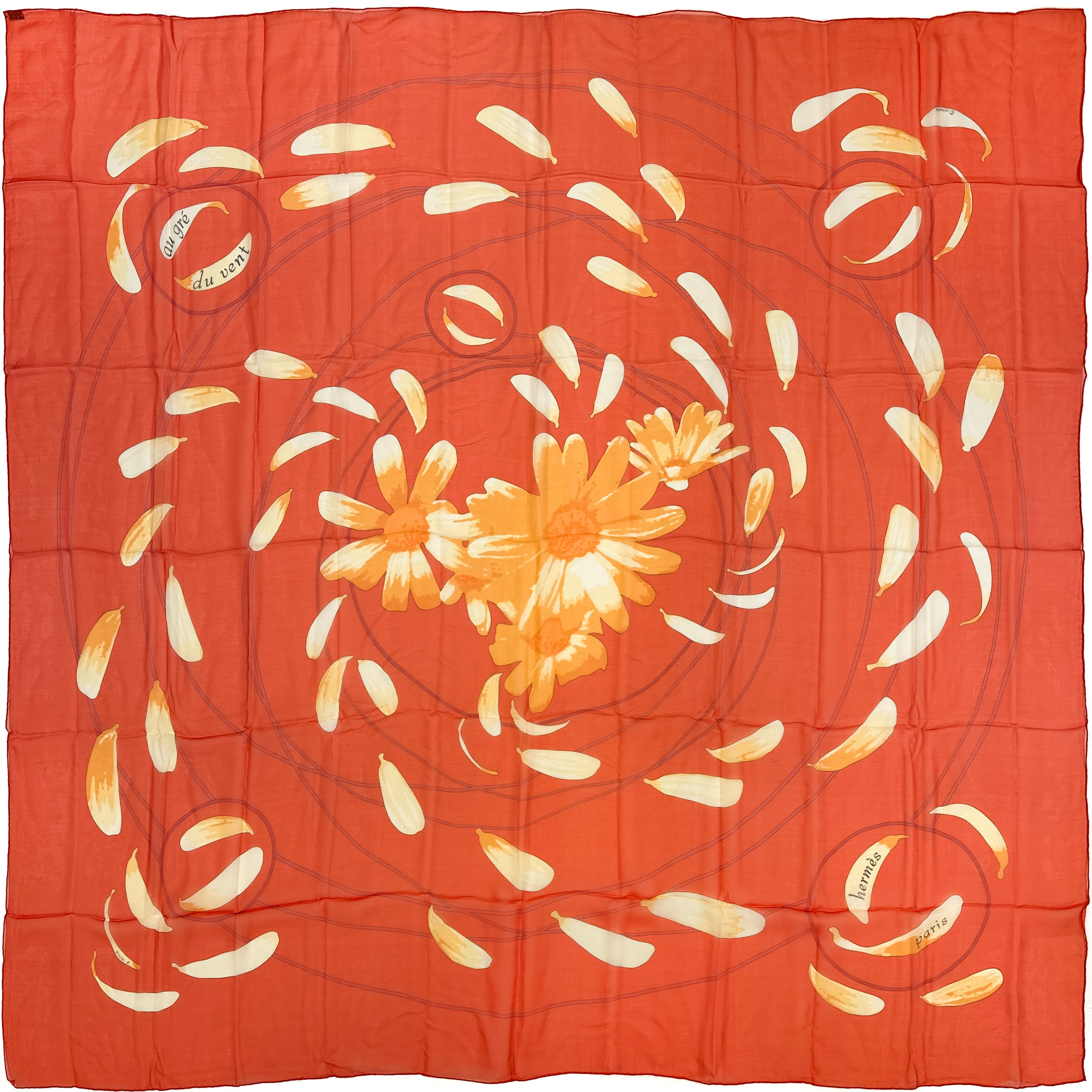 Hermès Au Gré du Vent Mousseline 140