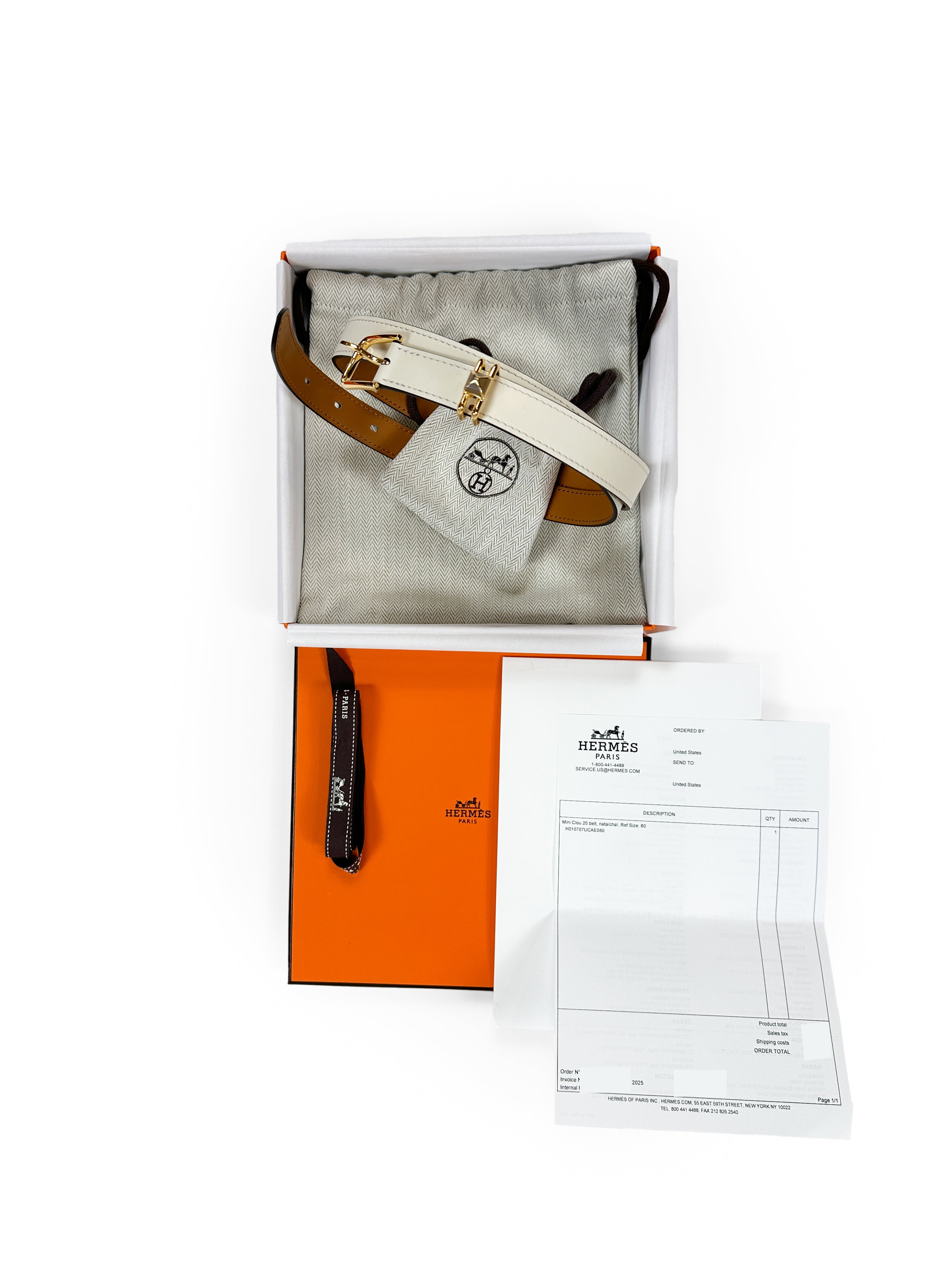 Hermès Mini Clou 20 Belt 80