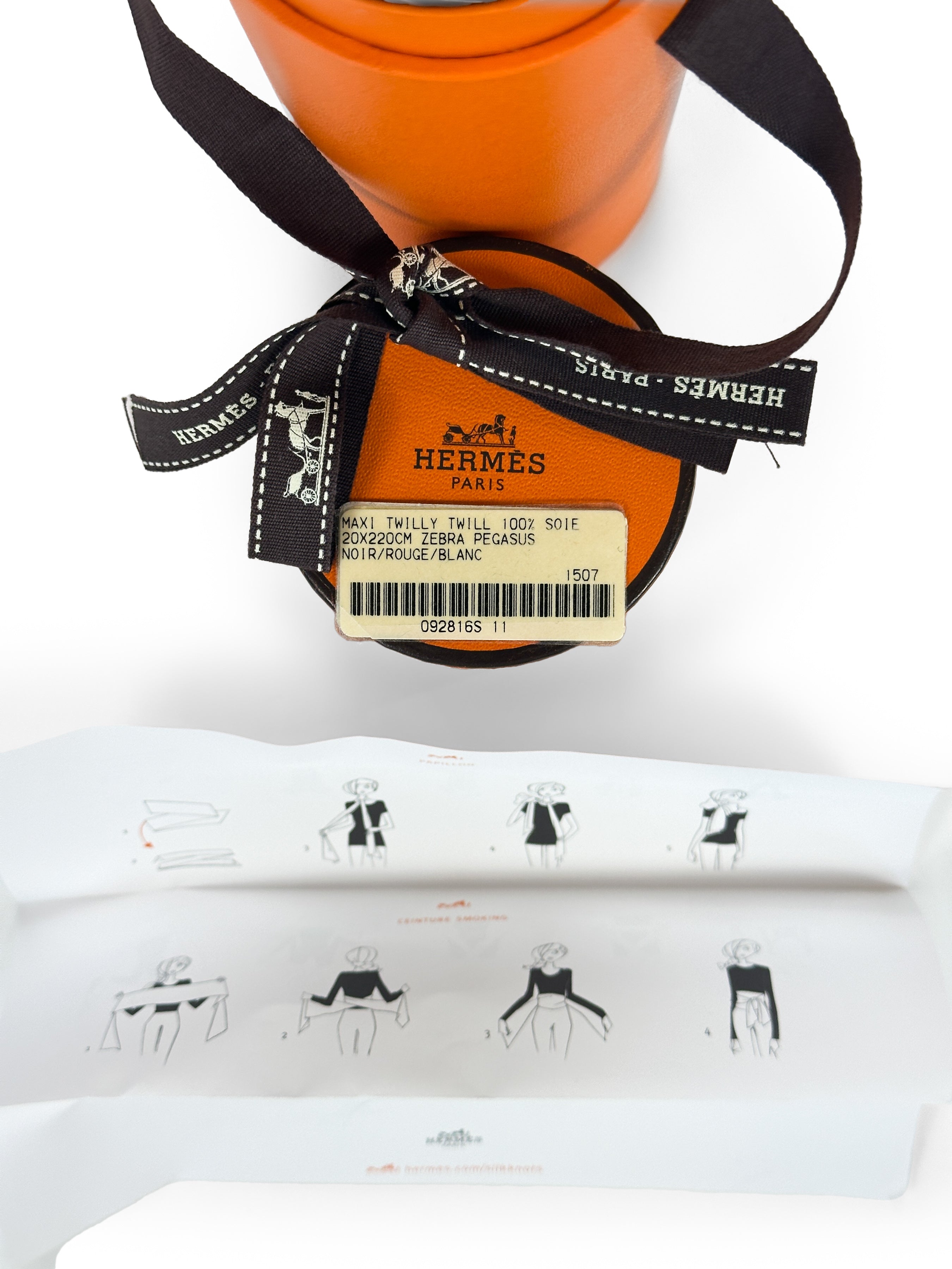 Hermès Zebra Pegasus Maxi Twilly