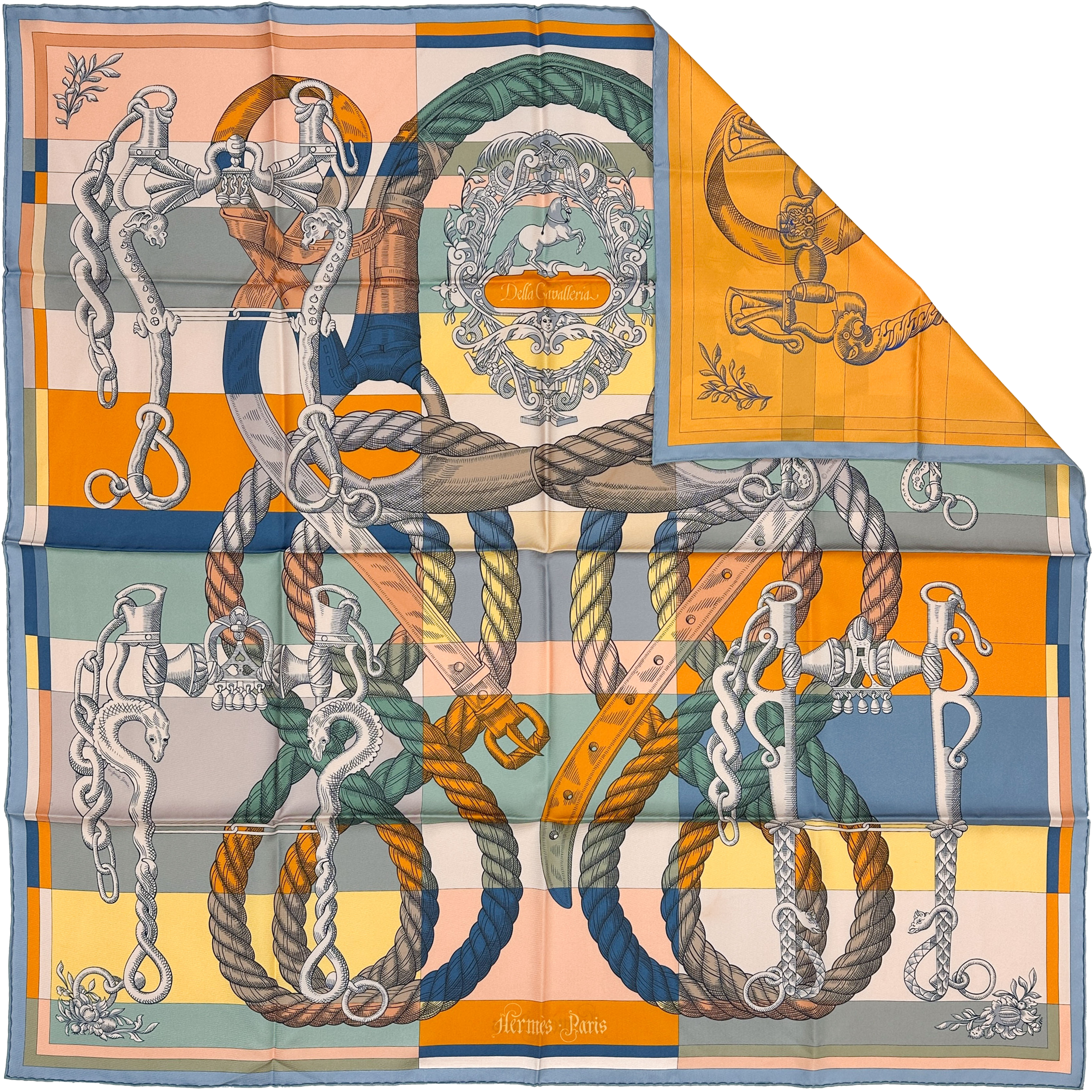 Hermès Della Cavalleria Double Face 90