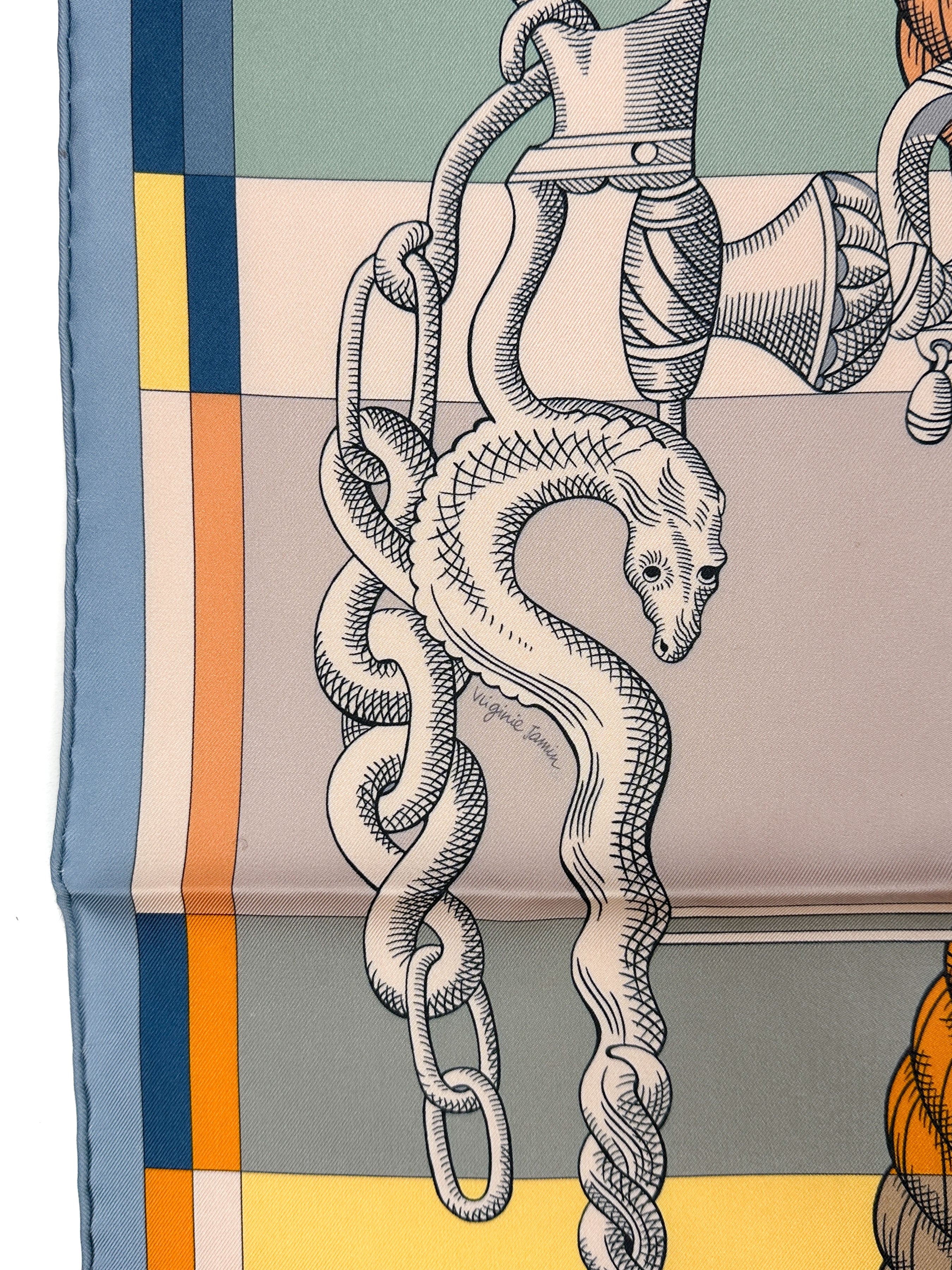 Hermès Della Cavalleria Double Face 90