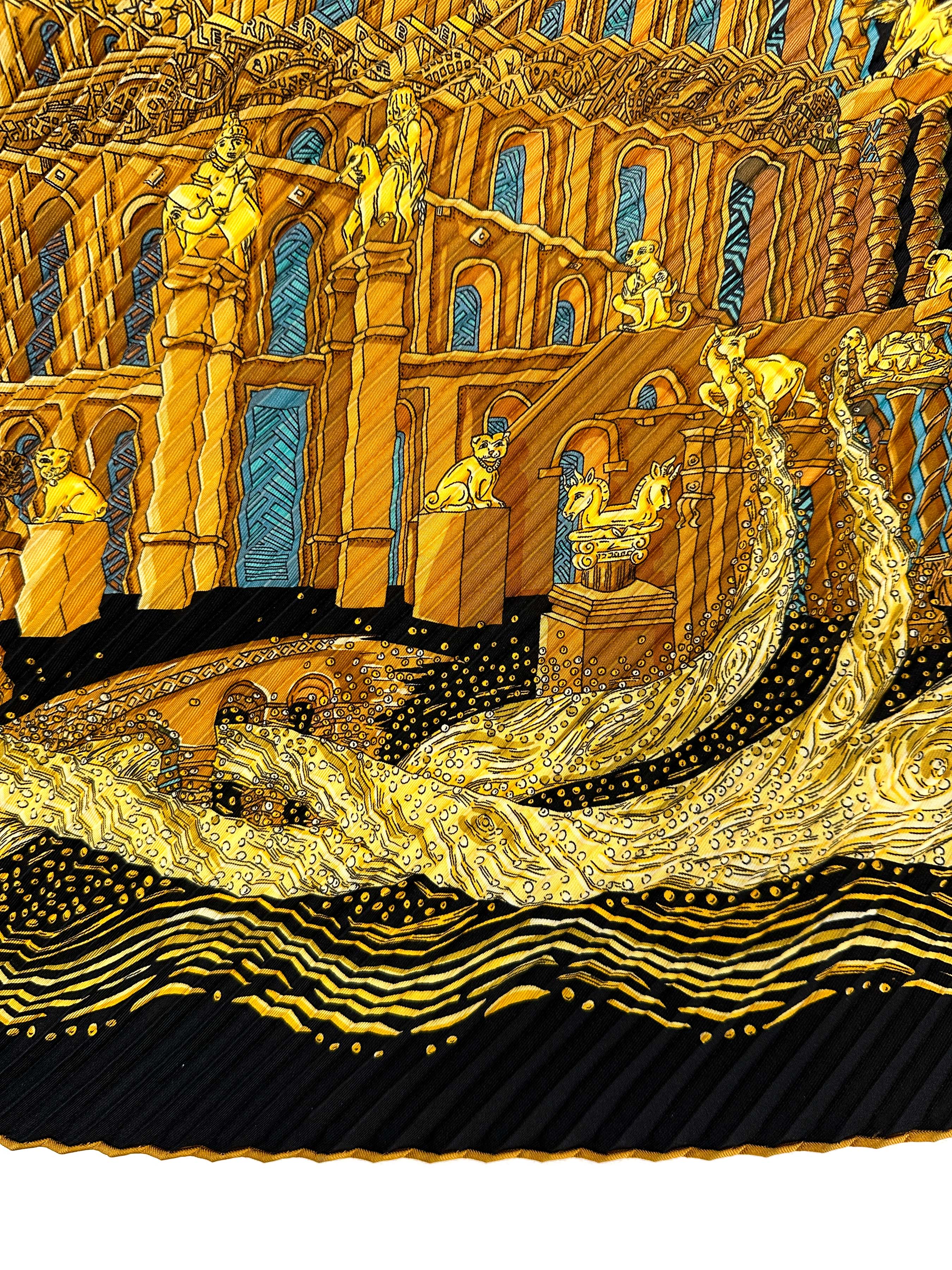 Hermès Les Rivières de Babel Plissé 90