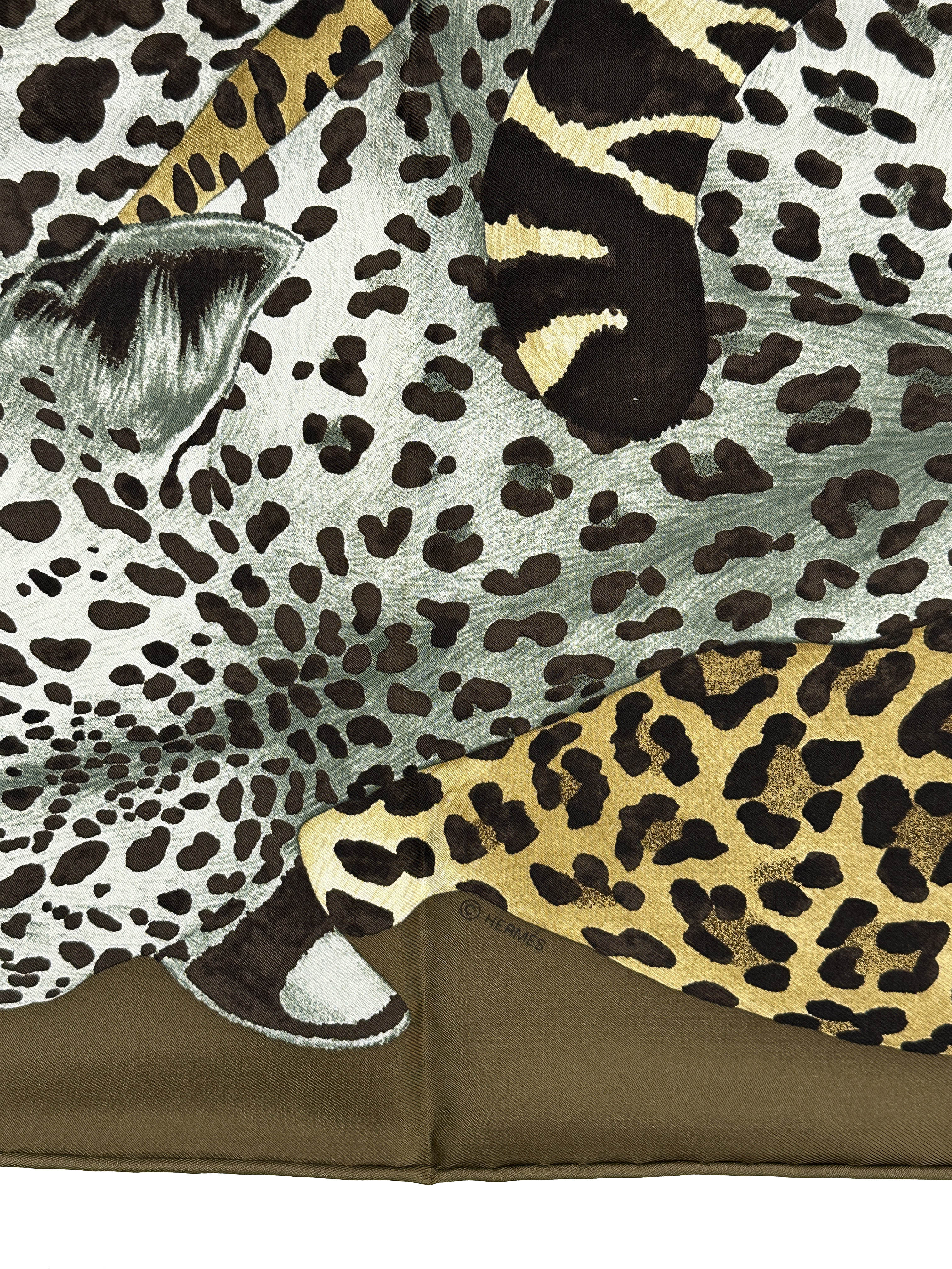 Hermès Lazy Leopardesses 90