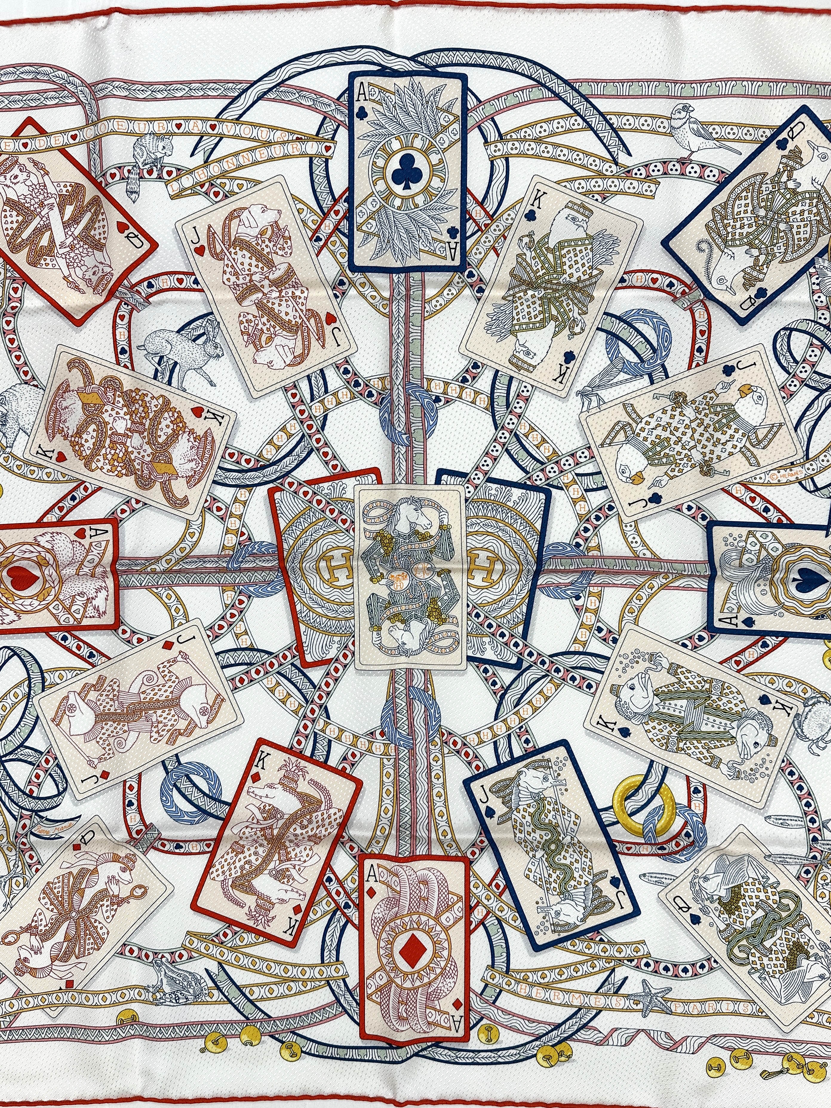 Hermès Dame de Coeur Jacquard With Single Eyelet 70