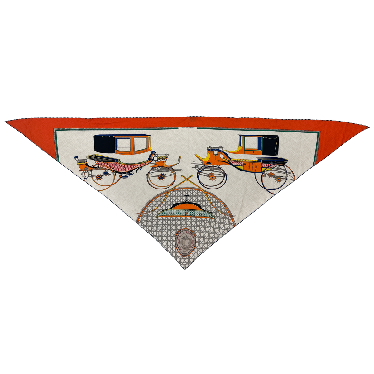 Hermès Les Voitures à Transformation Cashmere Silk Giant Triangle