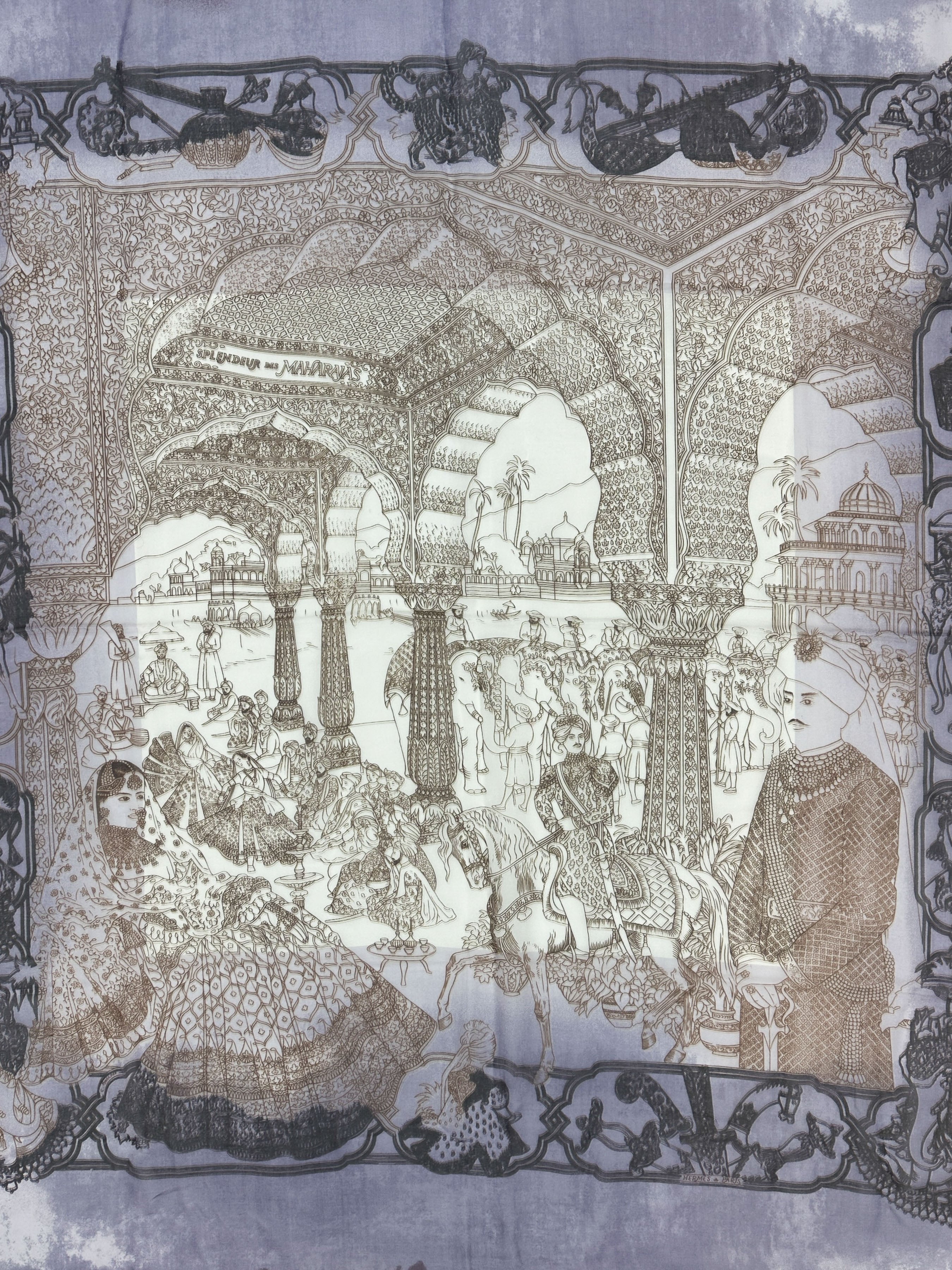Hermès Splendeur des Maharajas Mousseline 90