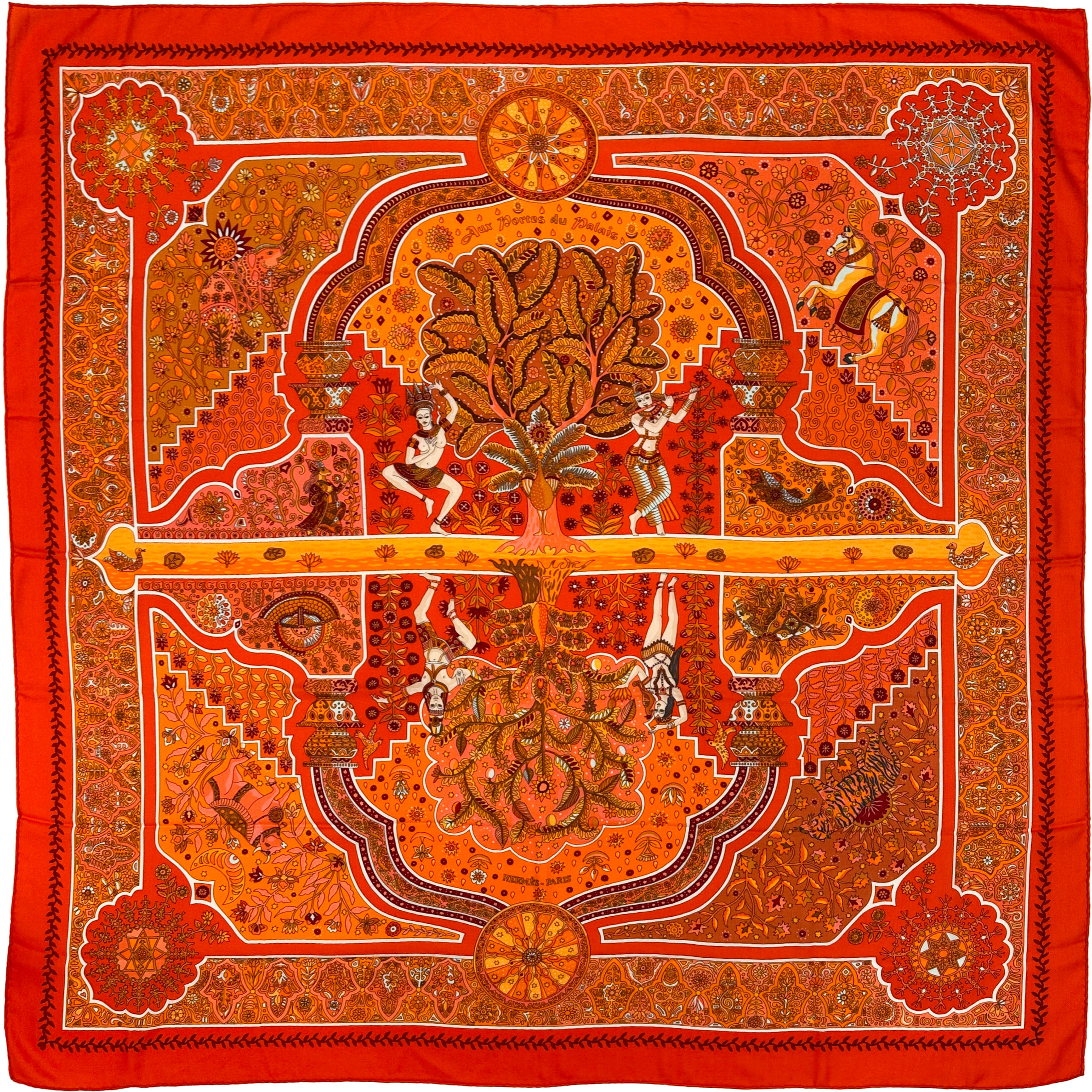 Hermès Aux Portes du Palais Cashmere Silk 140