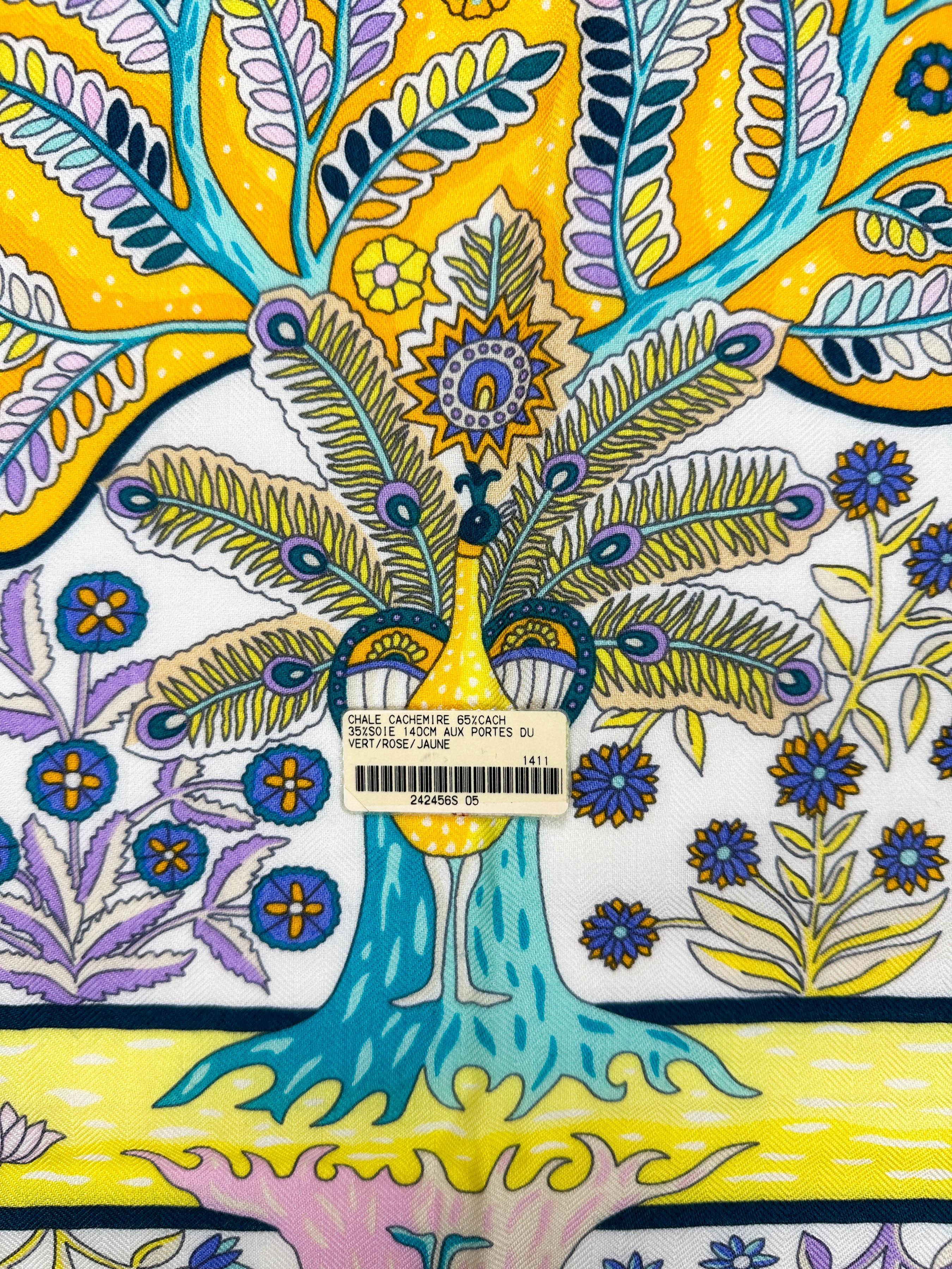 Hermès Aux Portes du Palais Cashmere Silk 140