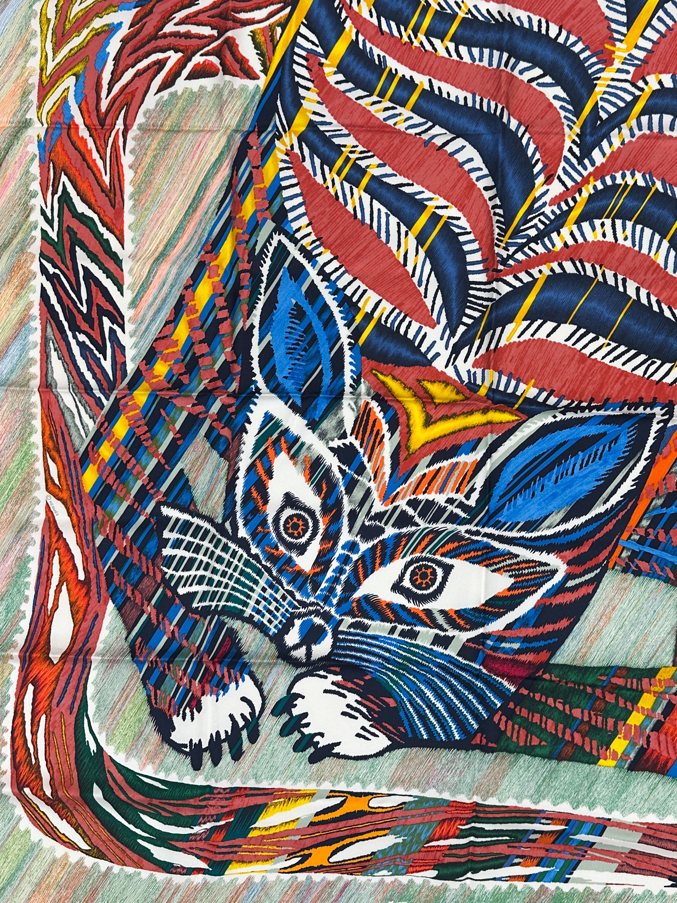 Hermès Le Chat Carré 90