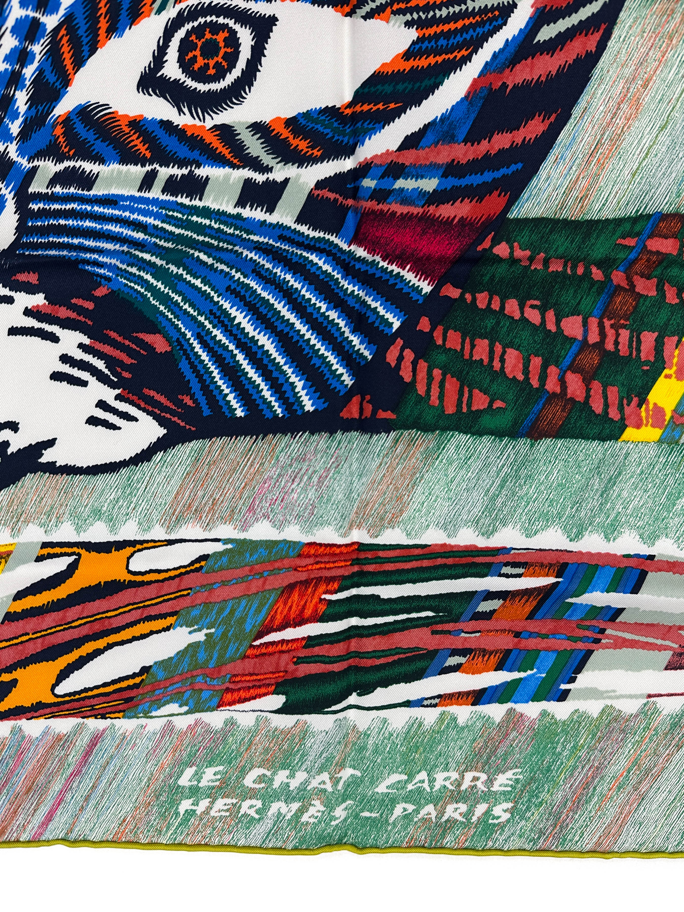 Hermès Le Chat Carré 90
