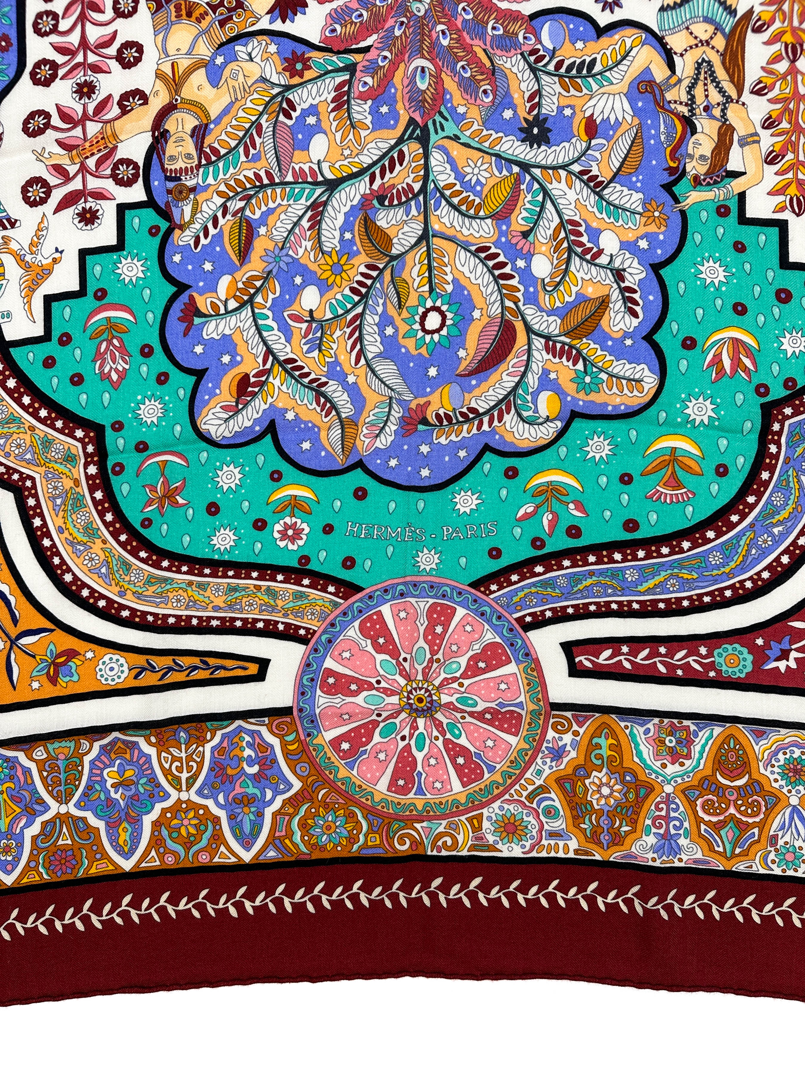 Hermès Aux Portes du Palais Cashmere Silk 140