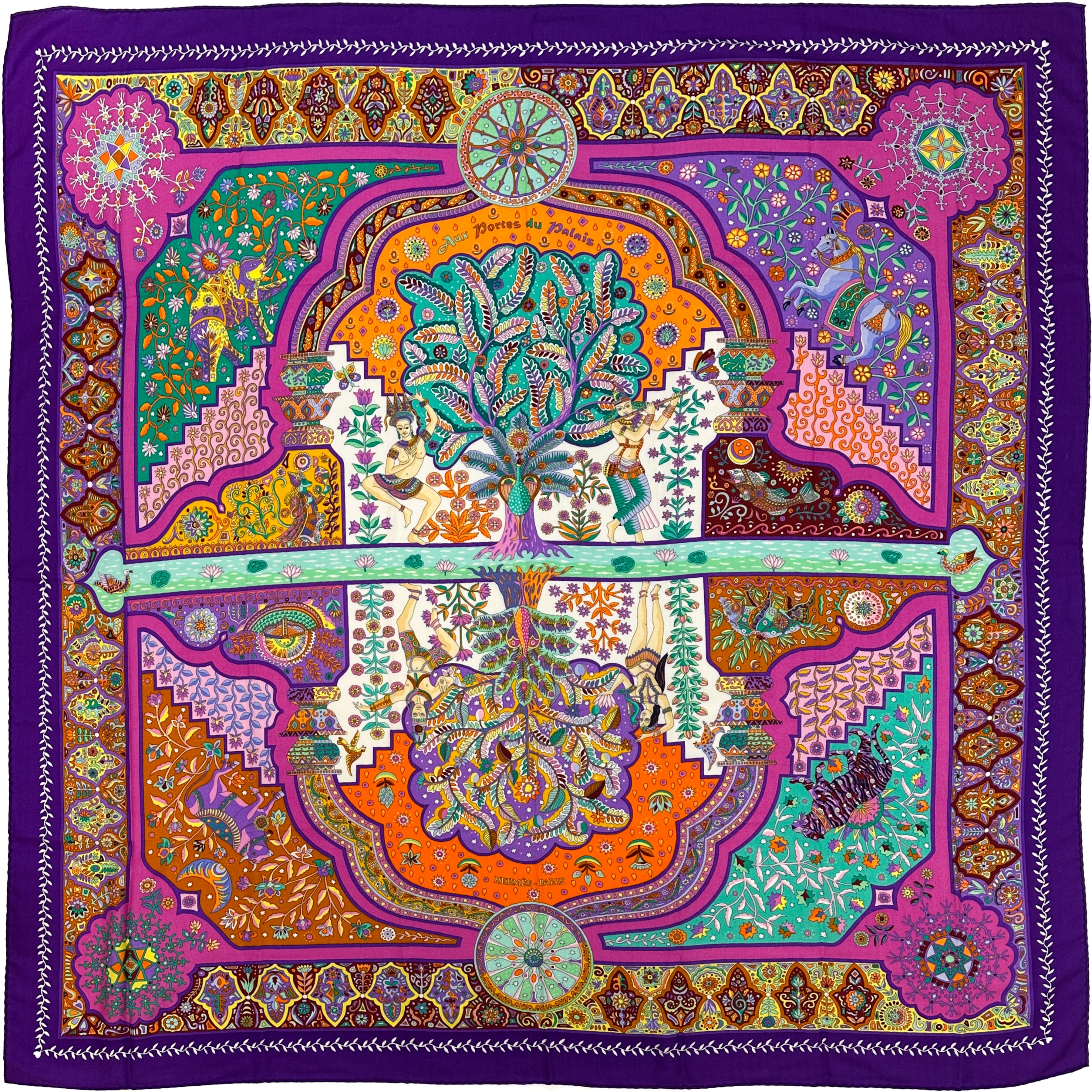 Hermès Aux Portes du Palais Cashmere Silk 140