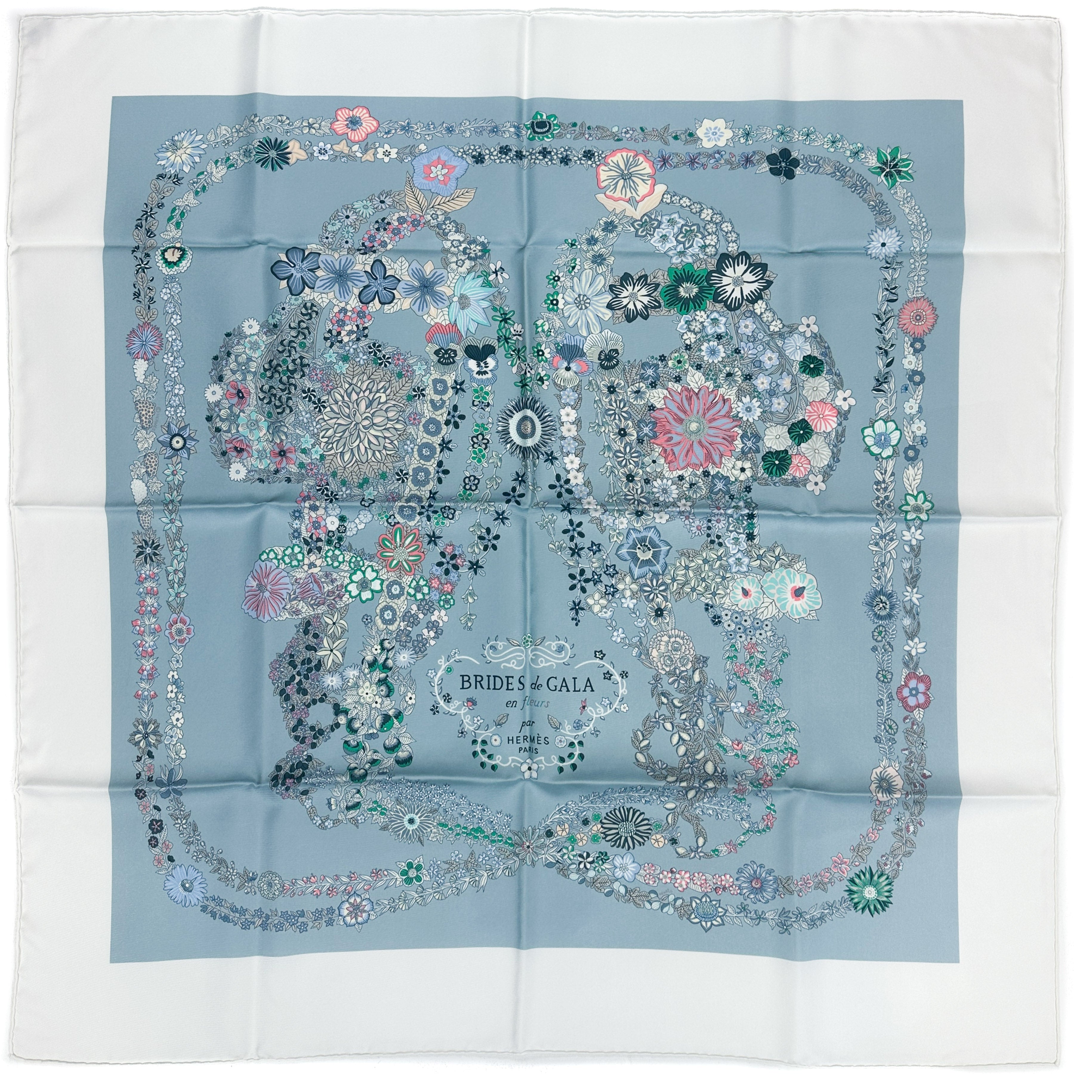 Hermès Brides de Gala en Fleurs 90