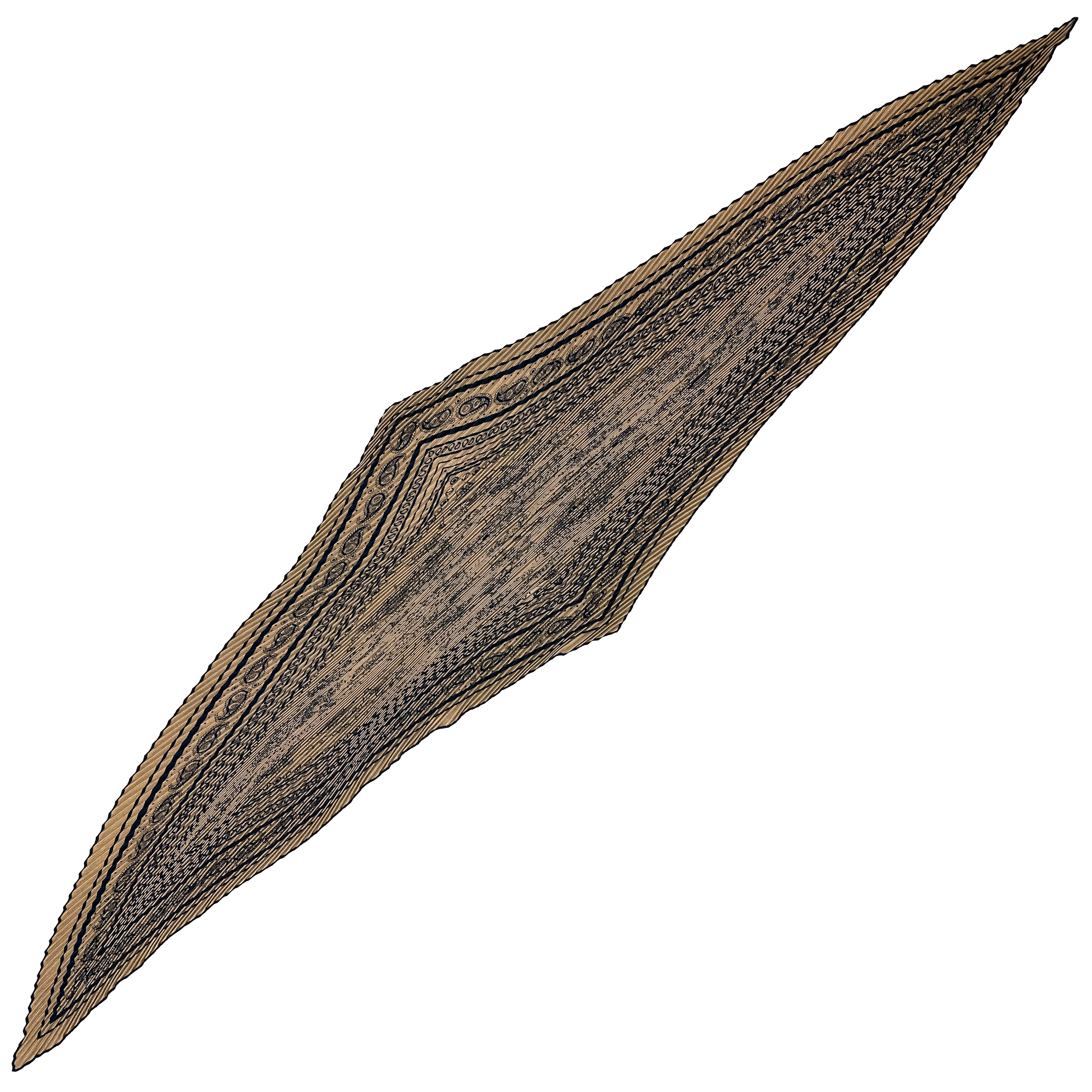 Hermès Tatouages Marins Bandana Cashmere Silk Plissé 140