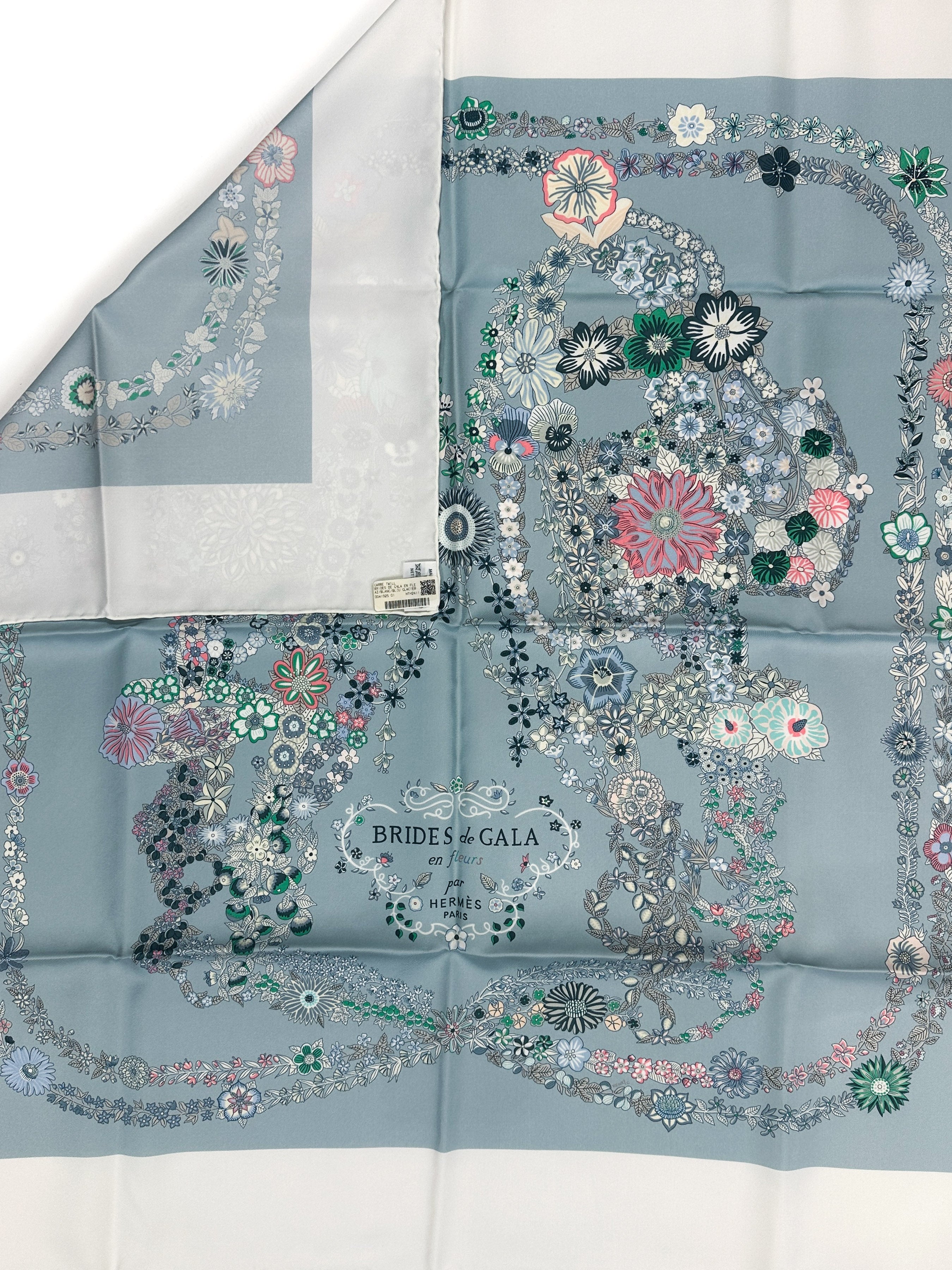 Hermès Brides de Gala en Fleurs 90