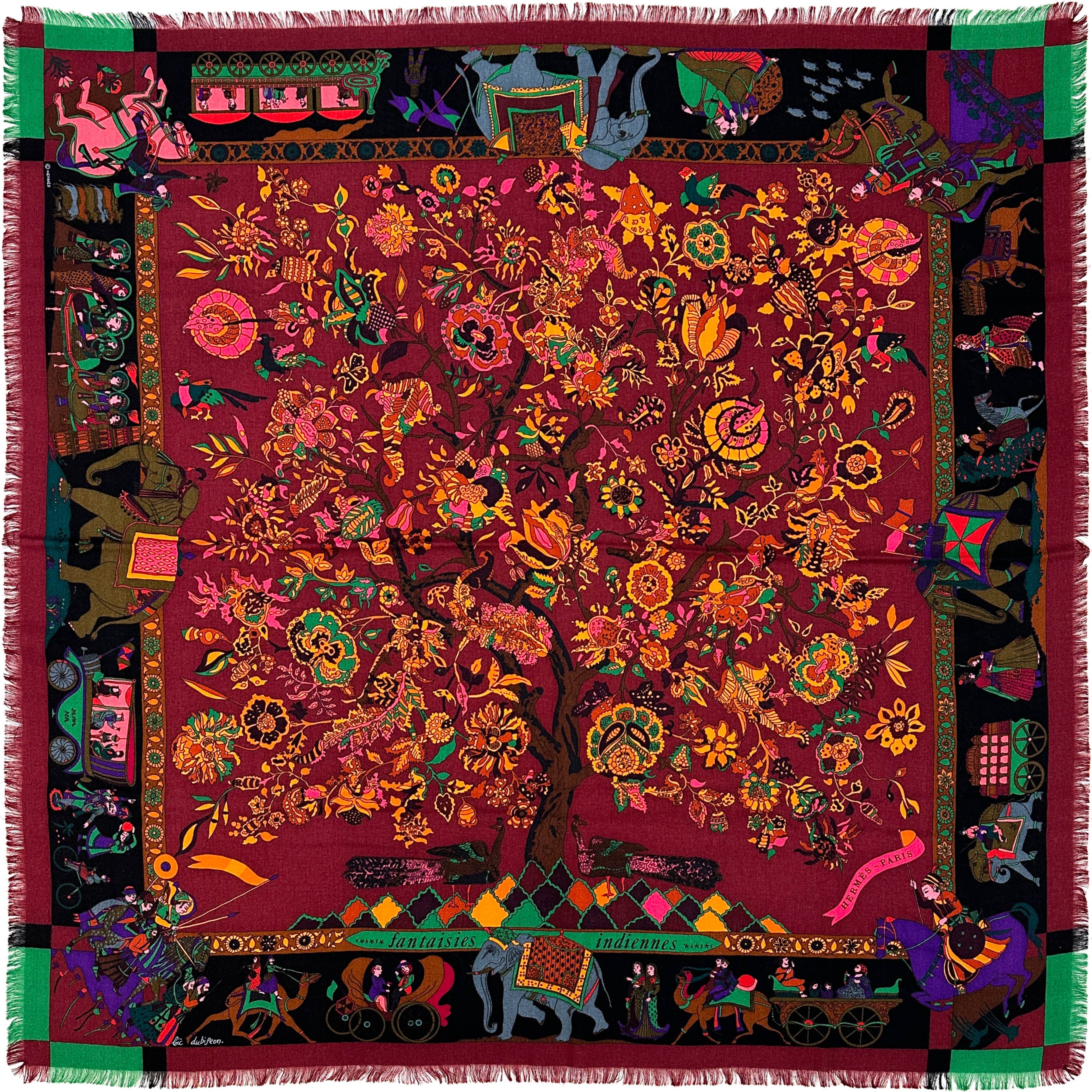 Hermès Fantaisies Indiennes Cashmere Silk 90