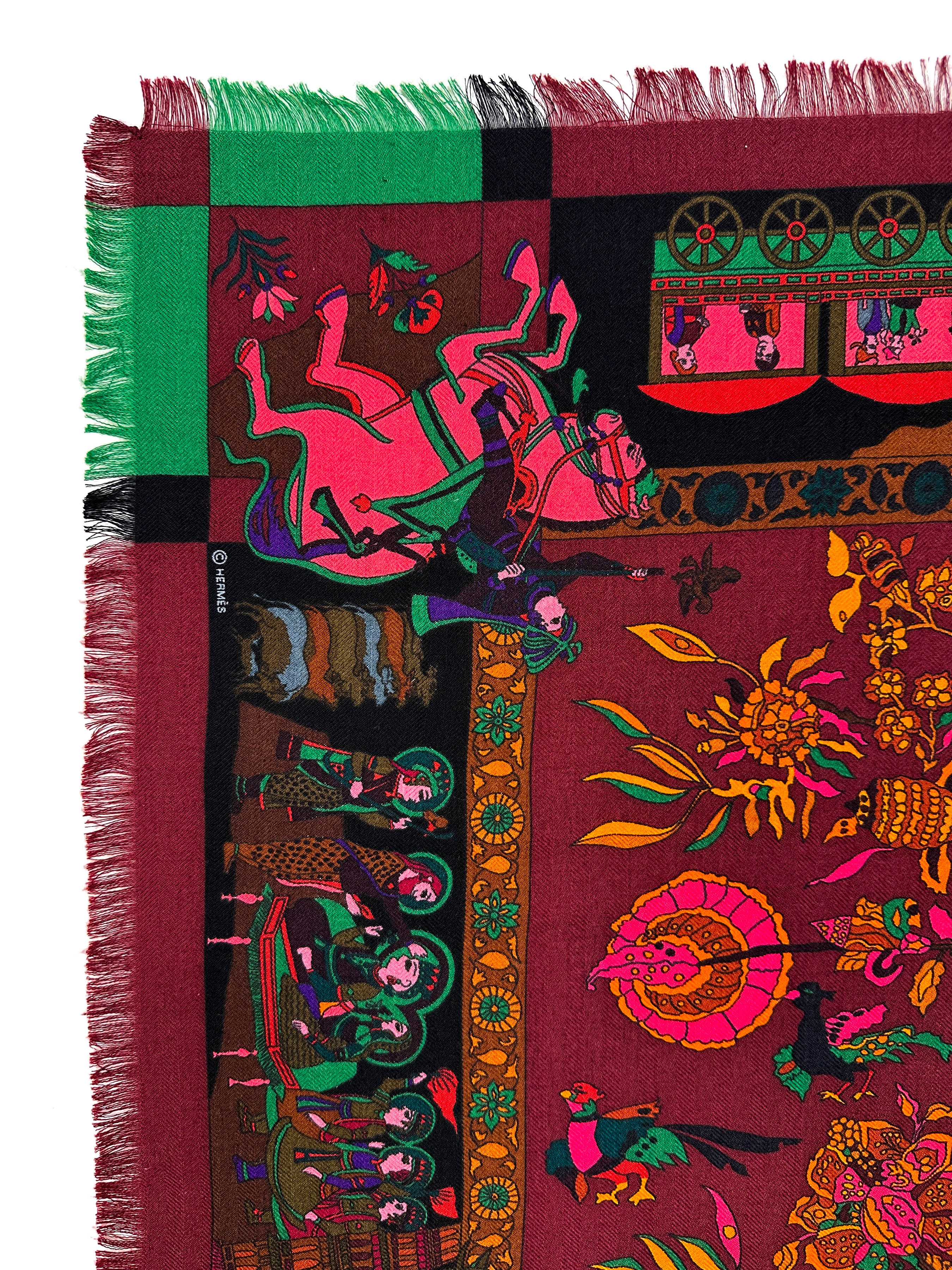 Hermès Fantaisies Indiennes Cashmere Silk 90