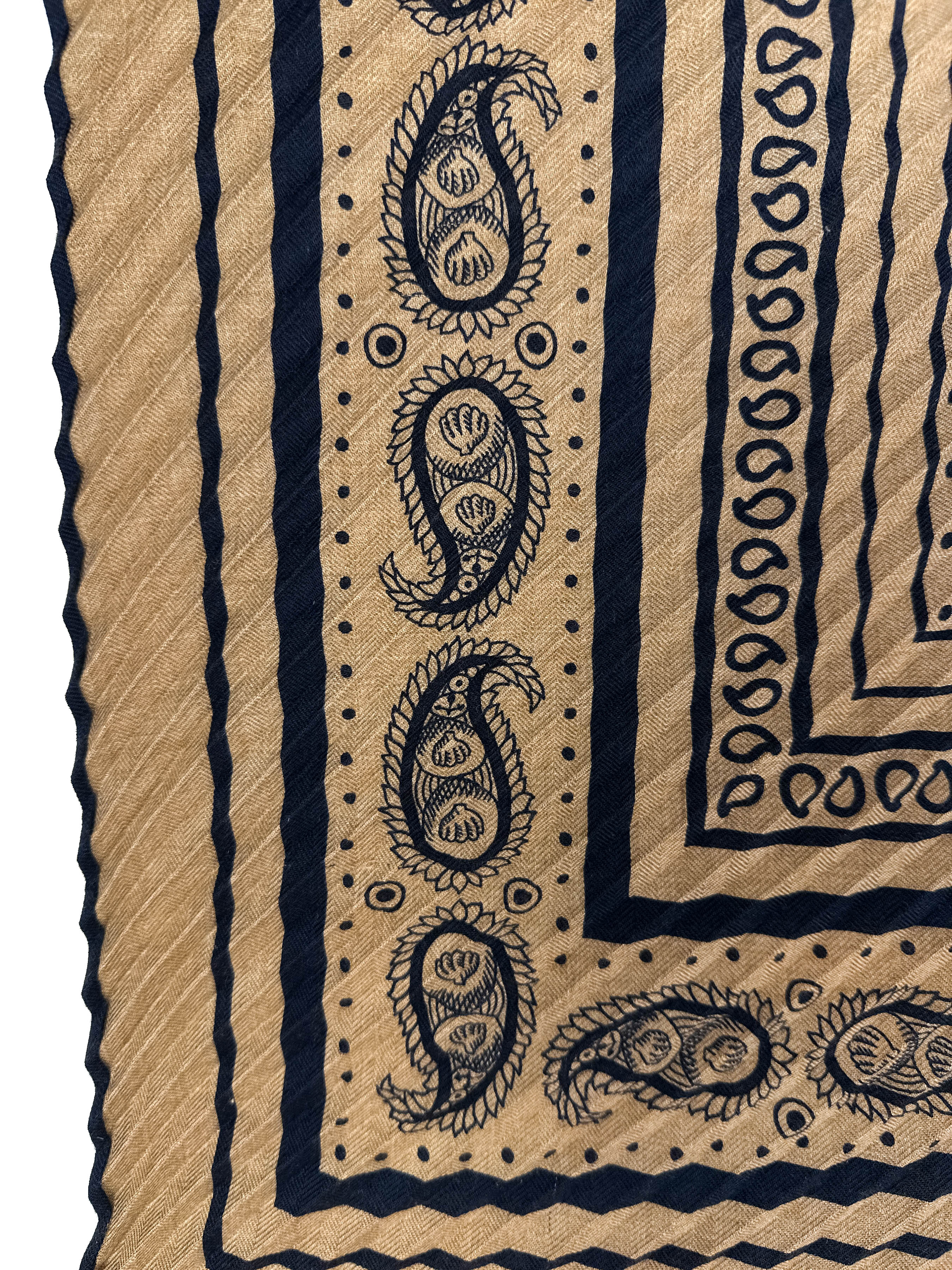 Hermès Tatouages Marins Bandana Cashmere Silk Plissé 140