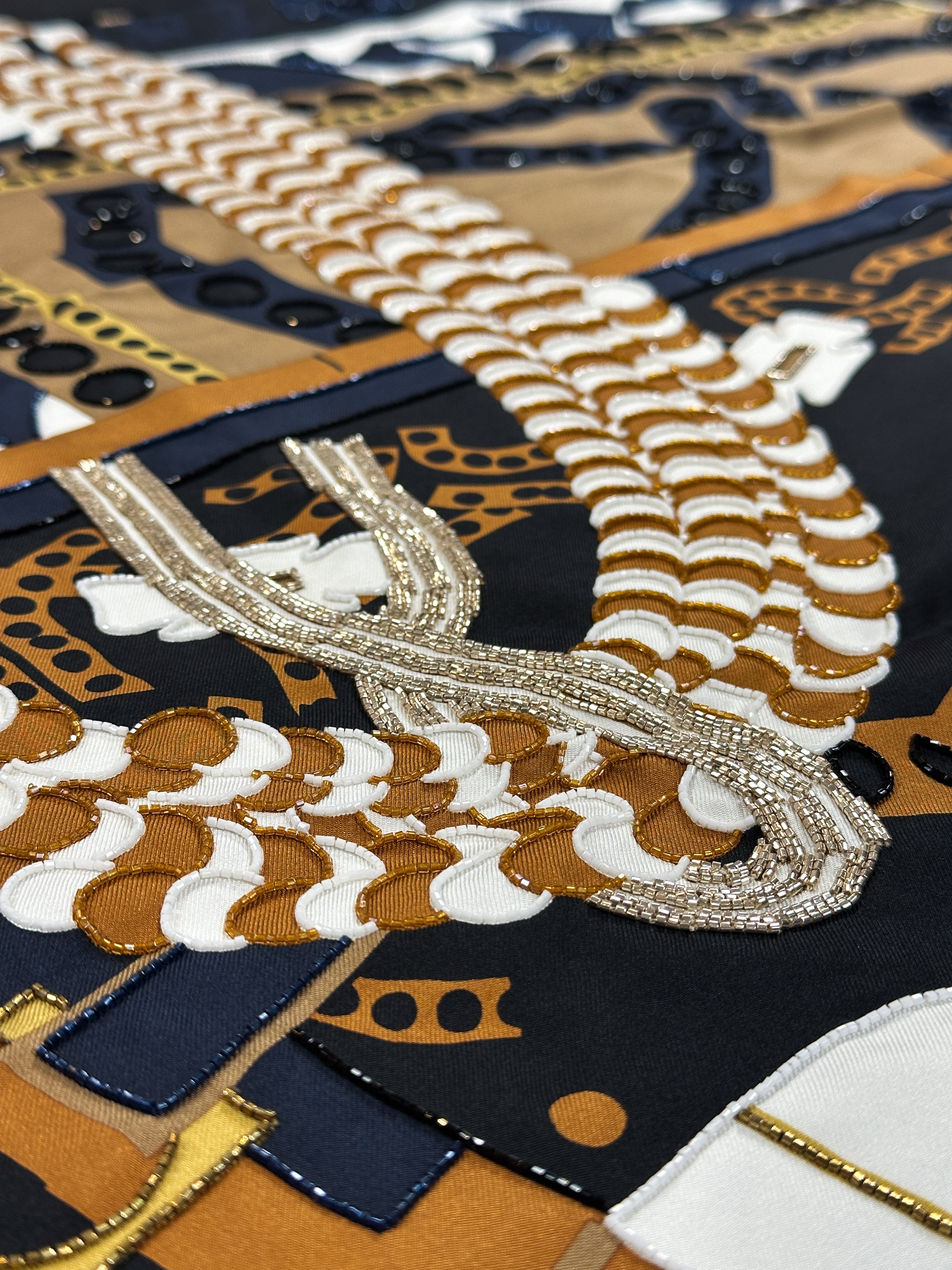 Hermès Silla de Gaucho Exceptional Beaded 90