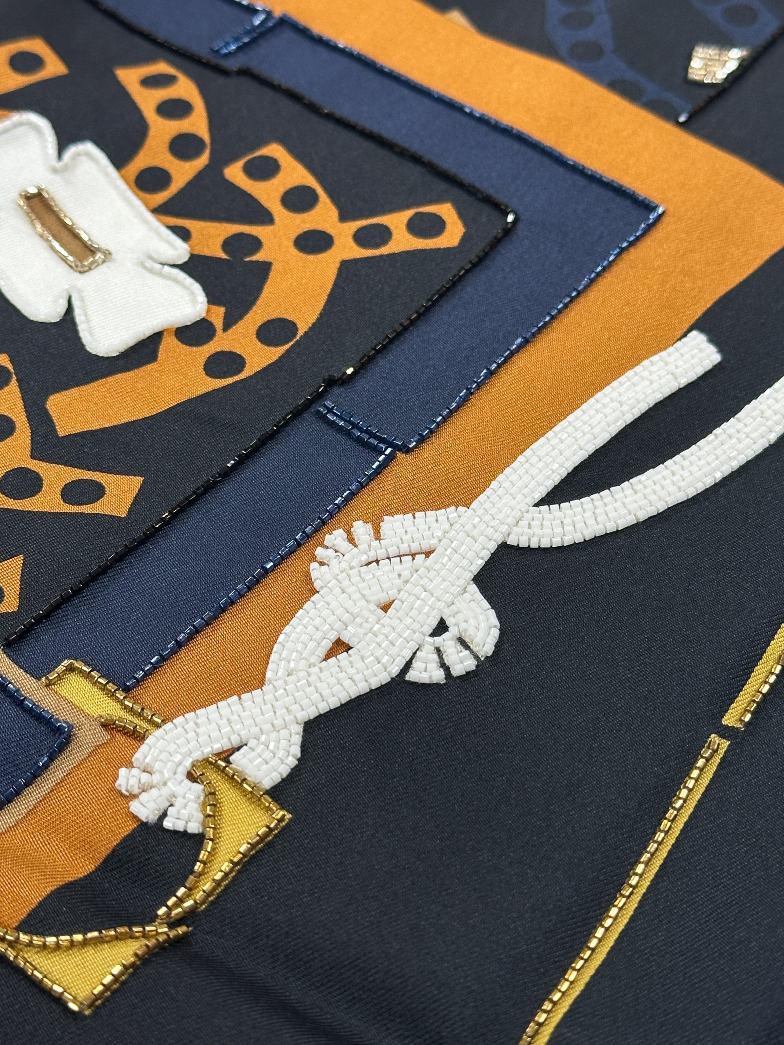 Hermès Silla de Gaucho Exceptional Beaded 90