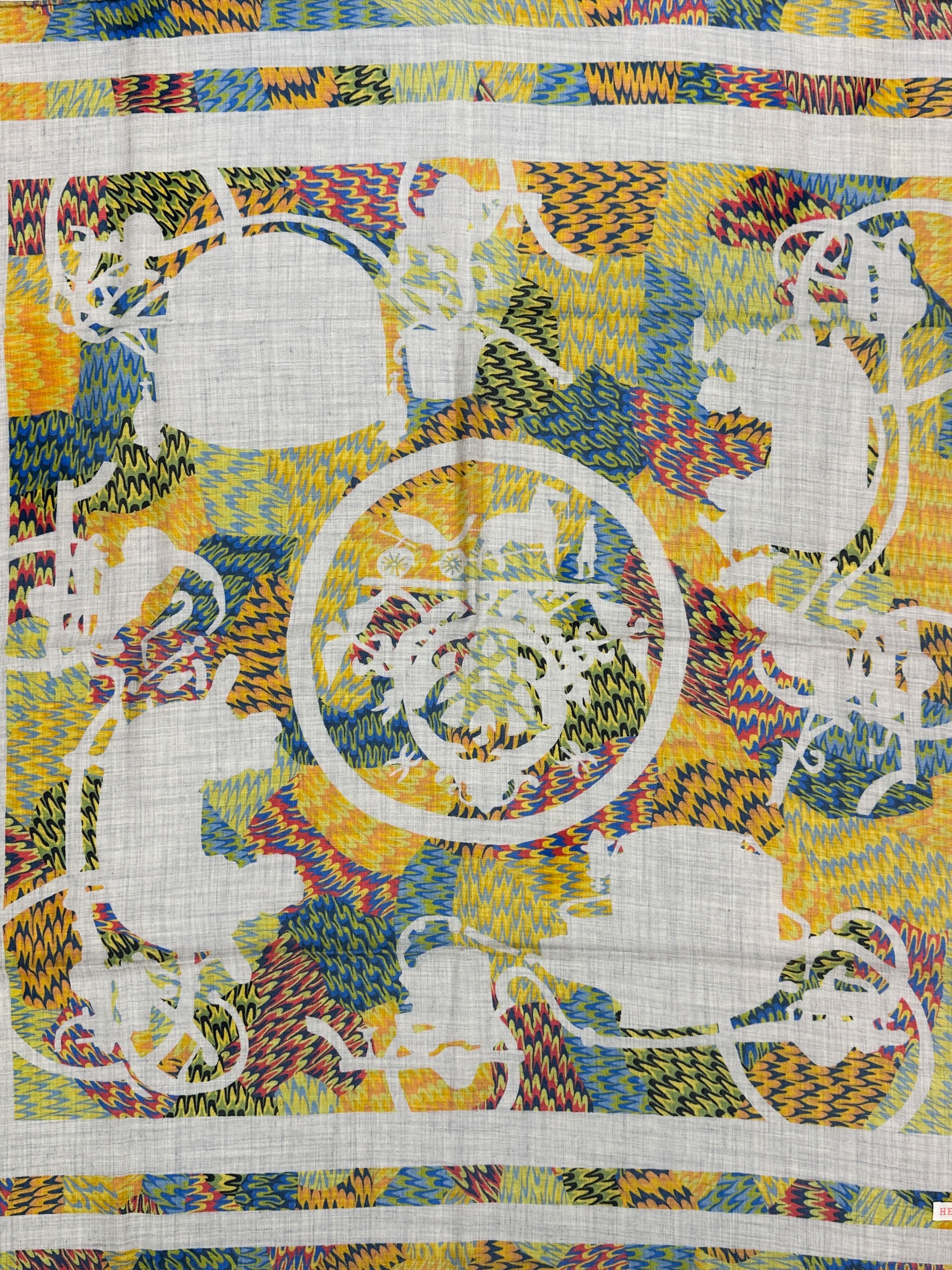 Hermès Ex-Libris Marble Cashmere Silk 90