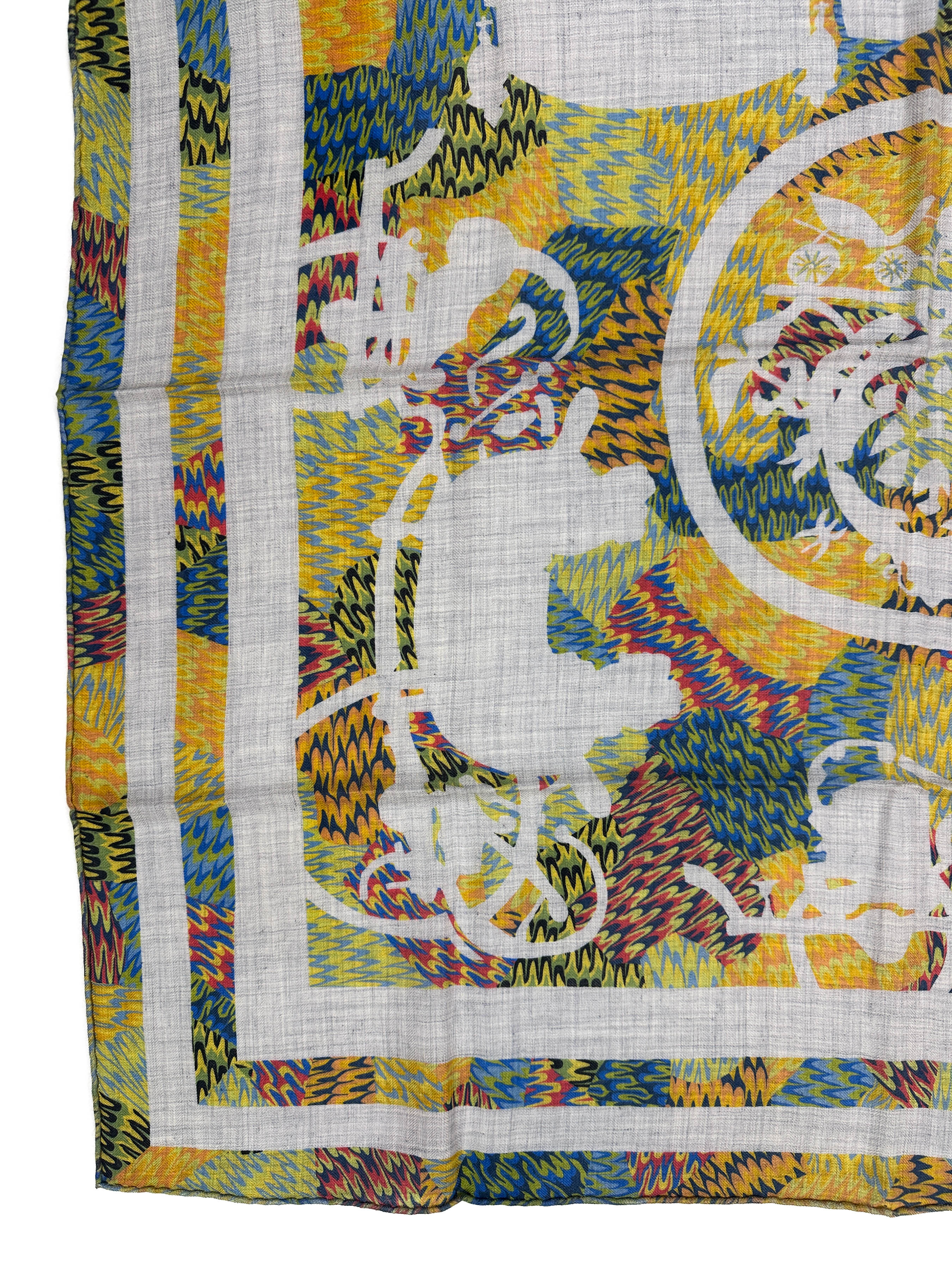 Hermès Ex-Libris Marble Cashmere Silk 90