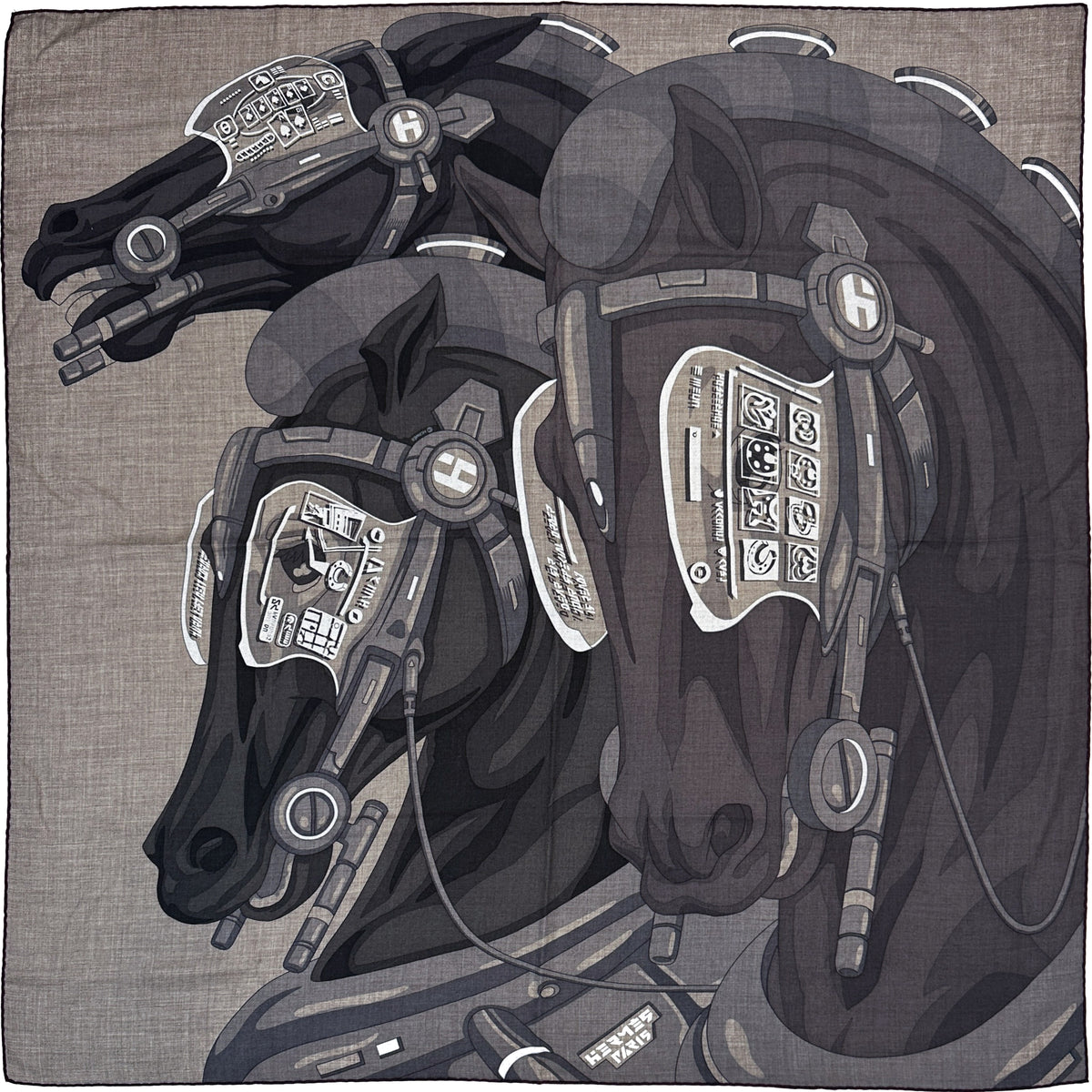 Hermès Horse Reality Cashmere Silk 100