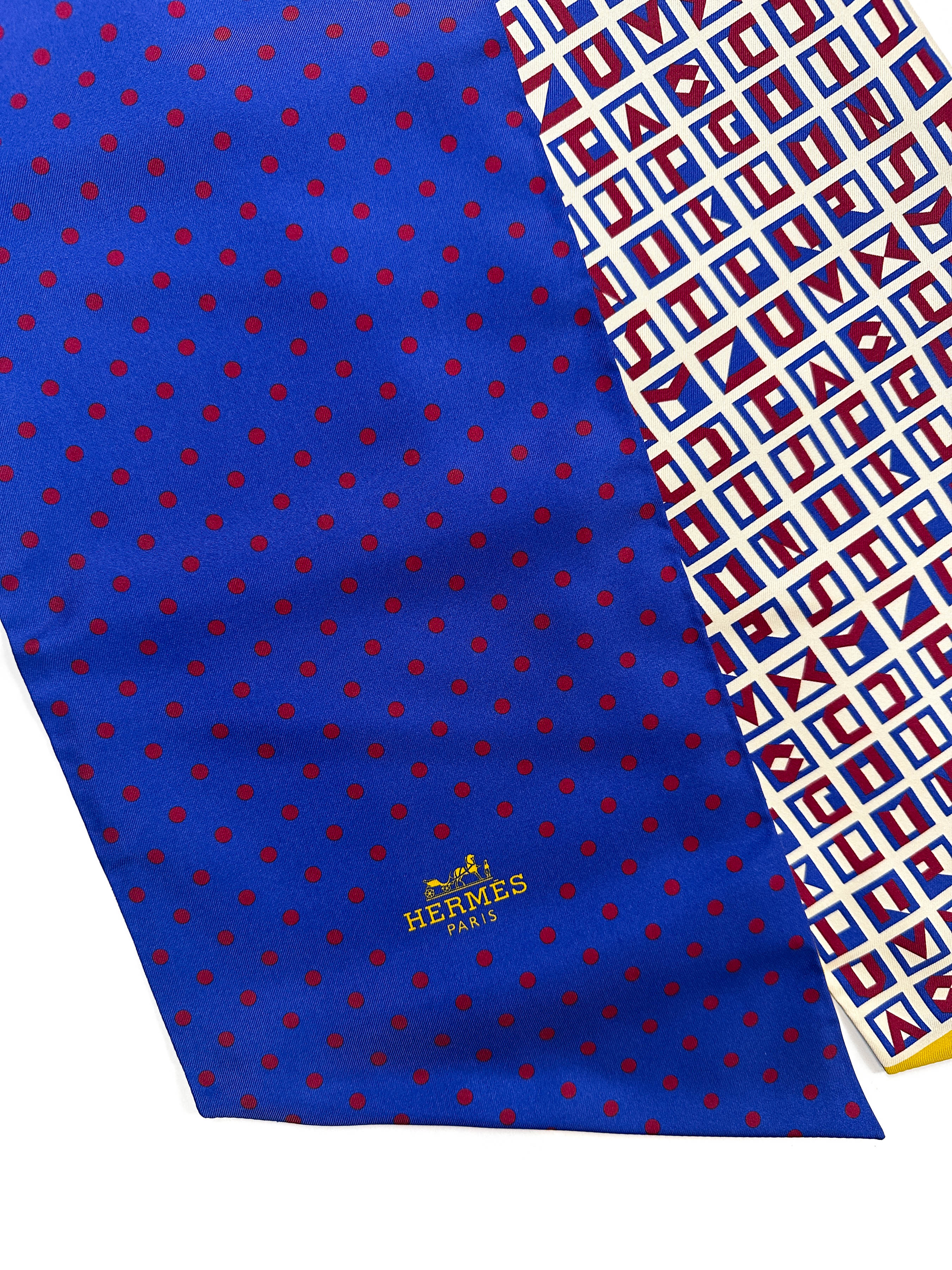 Hermès Lettres au Pois Maxi Twilly Cut
