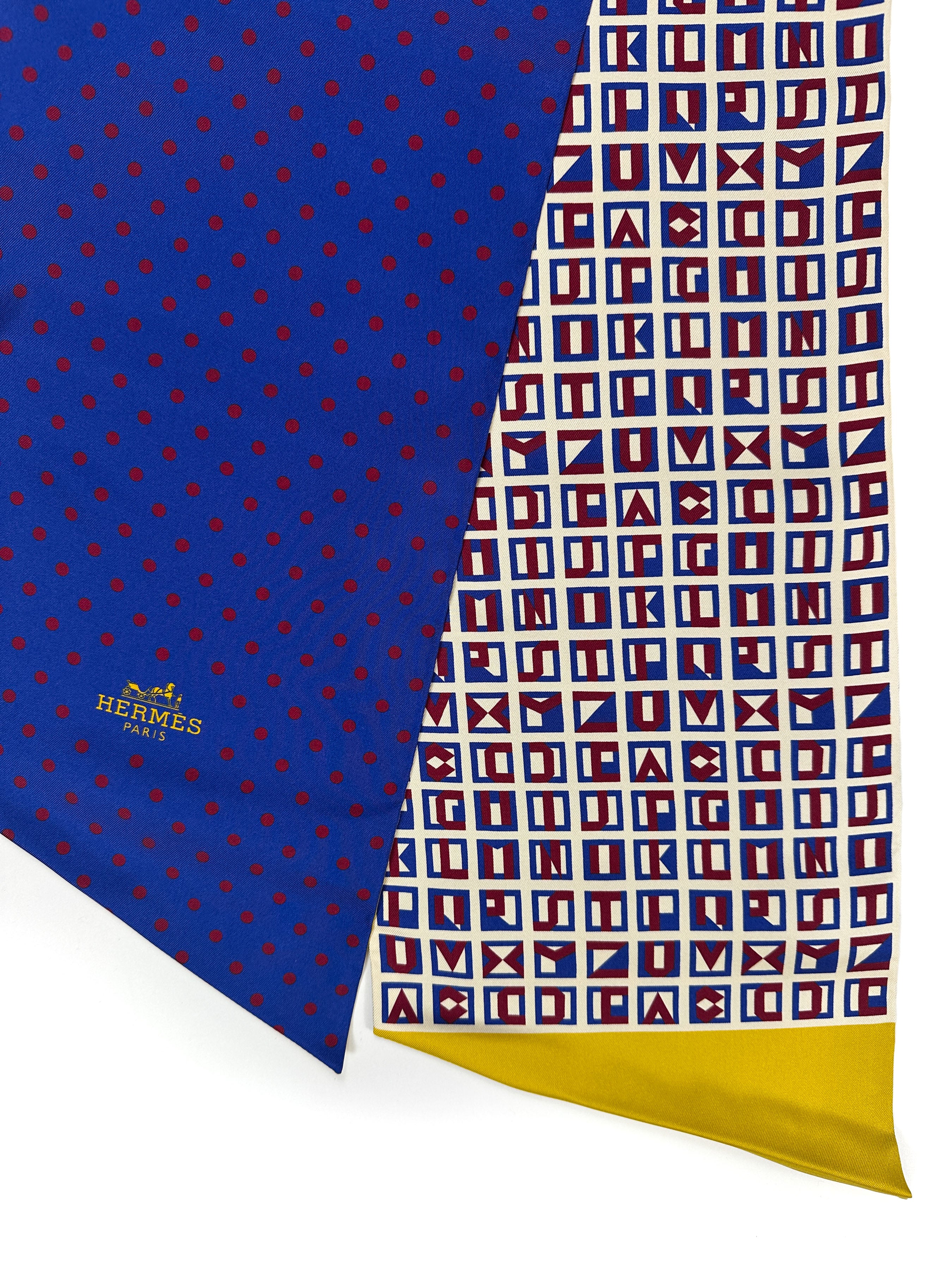Hermès Lettres au Pois Maxi Twilly Cut